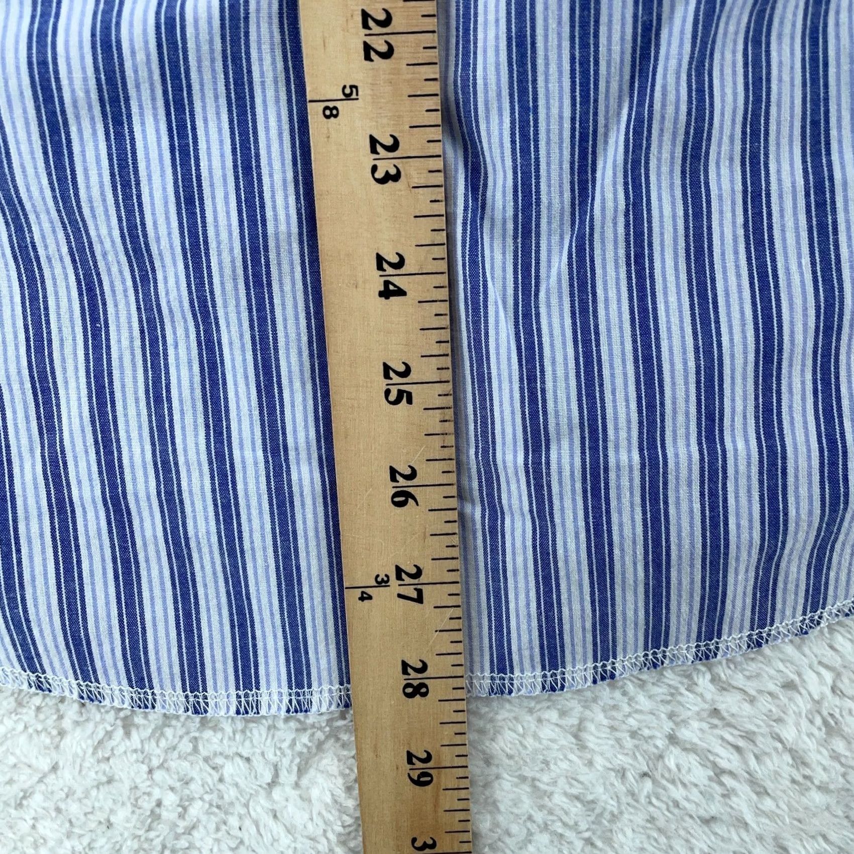 Wrangler Wrangler Open Range Western Shirt Mens M Blue White Striped Pearl Snap Shirt Size US M / EU 48-50 / 2 - 6 Thumbnail