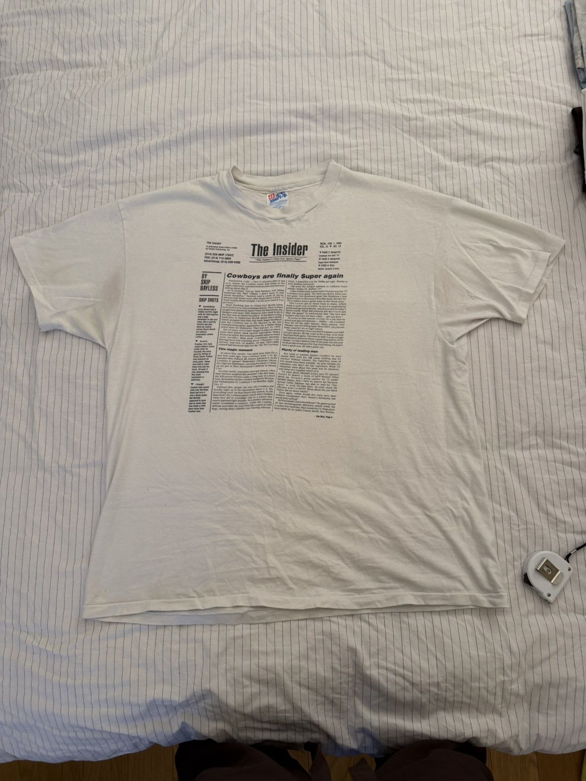 Vintage The Insider Newspaper T-Shirt Size US XL / EU 56 / 4 - 2 Thumbnail