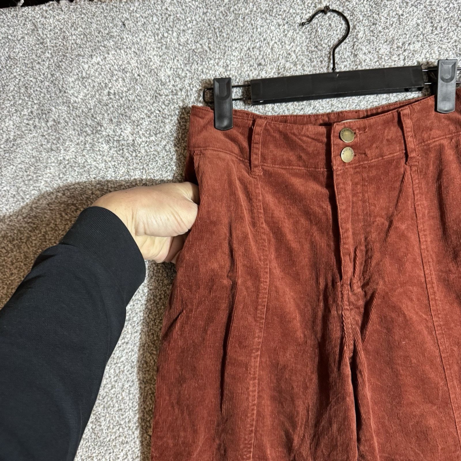 Other Knox Rose Pants Women 4 Corduroy Wide Leg Boho Retro 70s Size 27" / US 4 / IT 40 - 6 Thumbnail