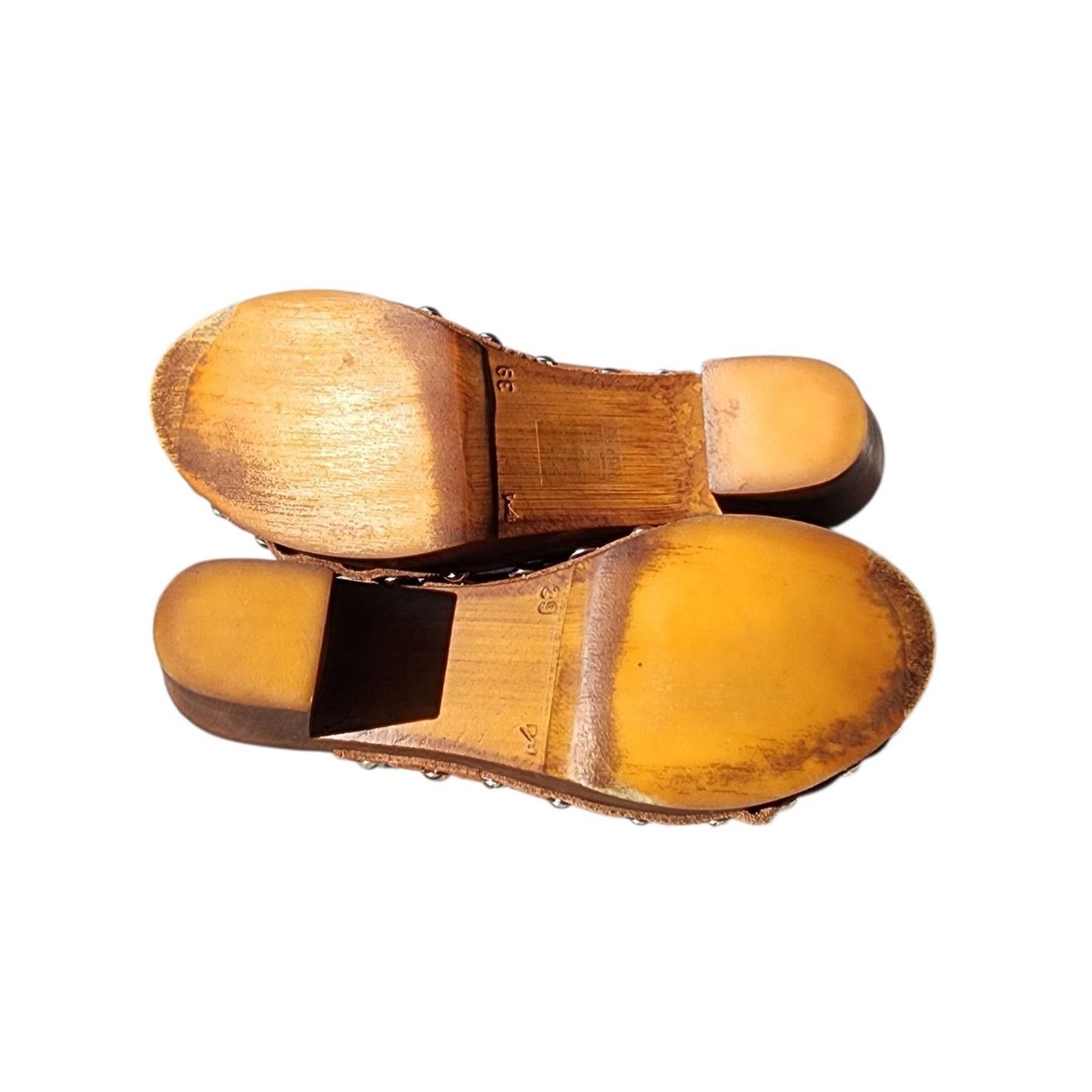Designer Etre Studded Suede Clog Platform Mules 39 Size US 8.5 / IT 38.5 - 5 Thumbnail