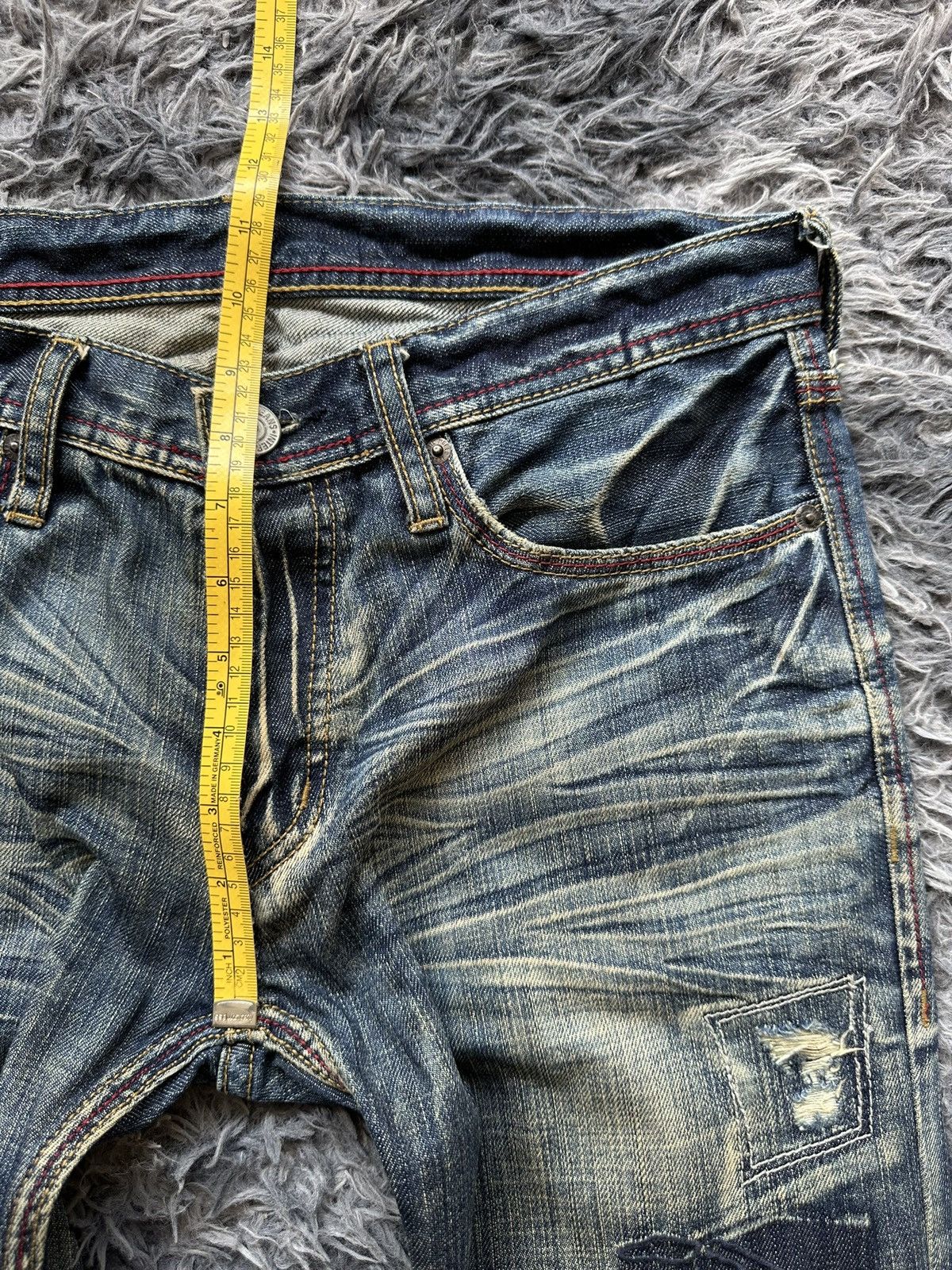 5351 POUR LES HOMMES SS2009 Edge Rupert ''Rockstar Edge '' distressed boro denim Size US 32 / EU 48 - 12 Thumbnail