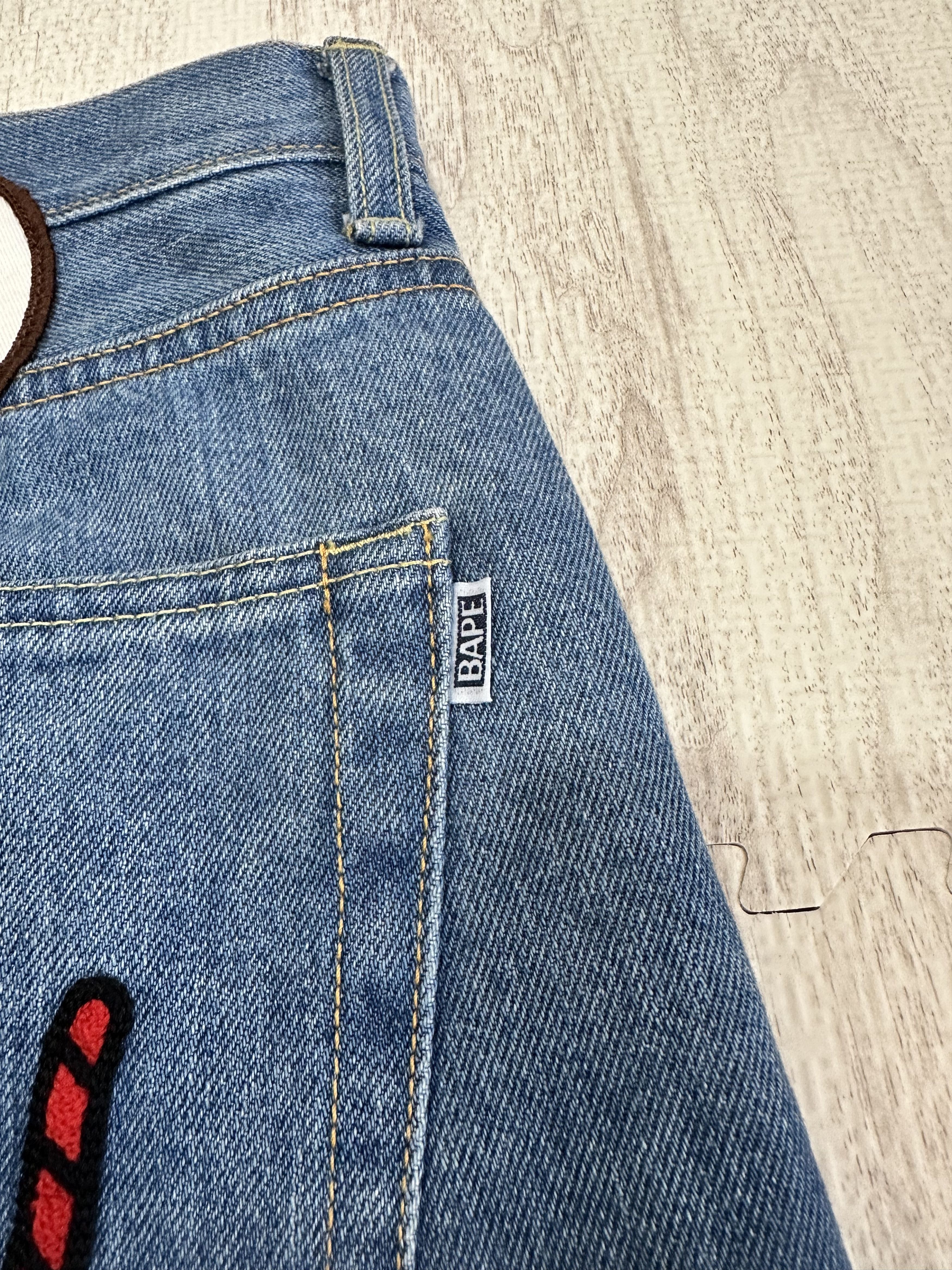 Bape A BATHING APE CHAMPION REGULAR FIT DENIM PANTS Blue Size L Size US 32 / EU 48 - 3 Thumbnail