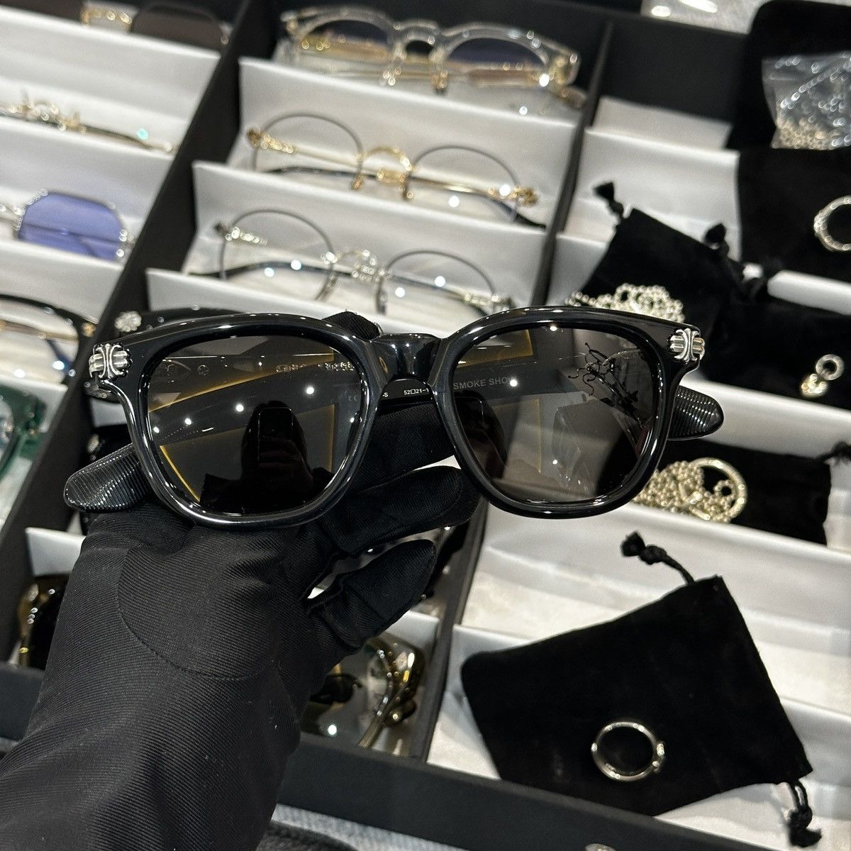 Chrome Hearts CHROME HEARTS SMOKE SHOW SUNGLASSES Size ONE SIZE - 3 Thumbnail