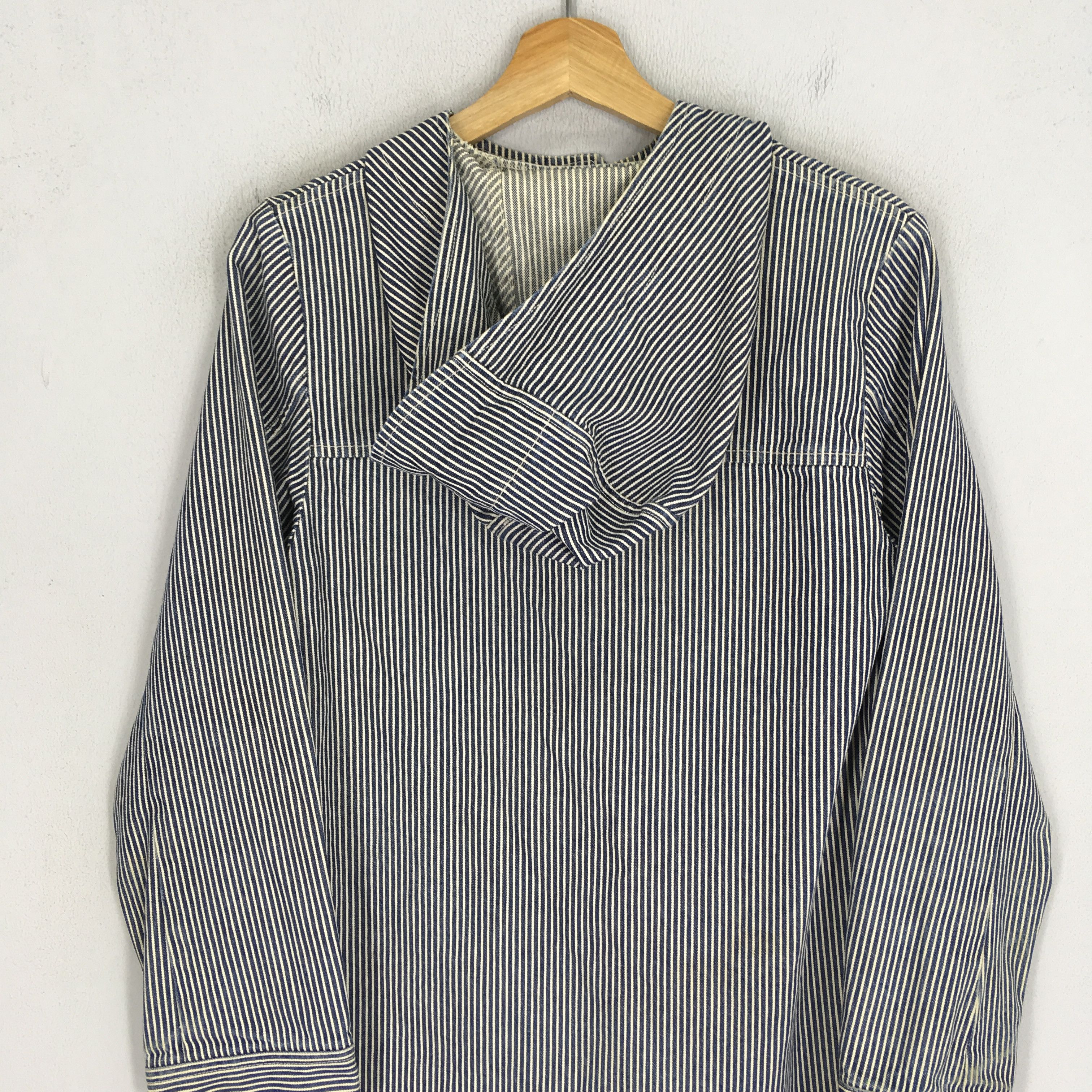 Japanese Brand Vintage Hickory Stripes Workers Jacket Denim Jeans Size US S / EU 44-46 / 1 - 8 Thumbnail