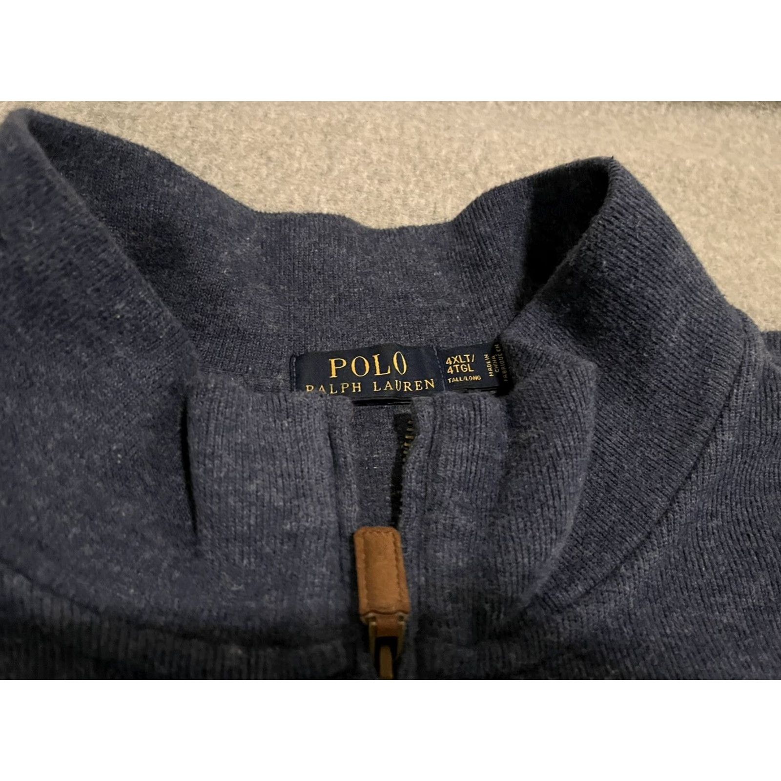 Polo Ralph Lauren Polo Ralph Lauren Sweater Pullover Blue 4XLT Mens Big & Tall Cardigan Style Cotton Pullover Size US XXL / EU 58 / 5 - 3 Thumbnail