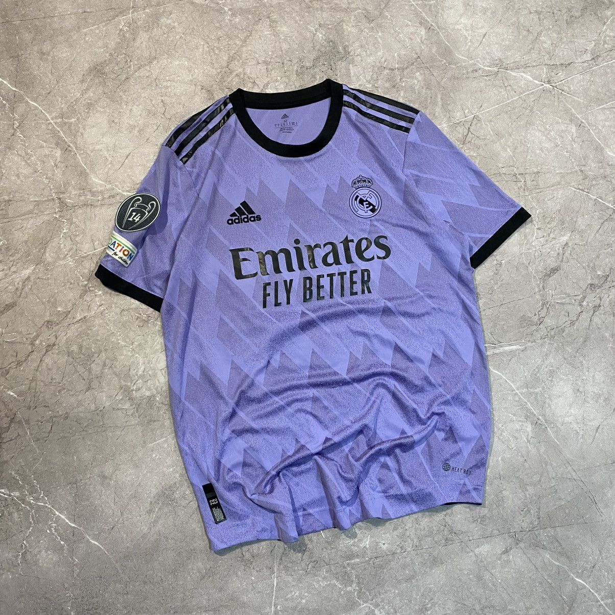 Adidas BENZEMA ! ADIDAS REAL MADRID TEE CHAMPIONS LIGA MATCH ISSUE Size US M / EU 48-50 / 2 - 1 Thumbnail