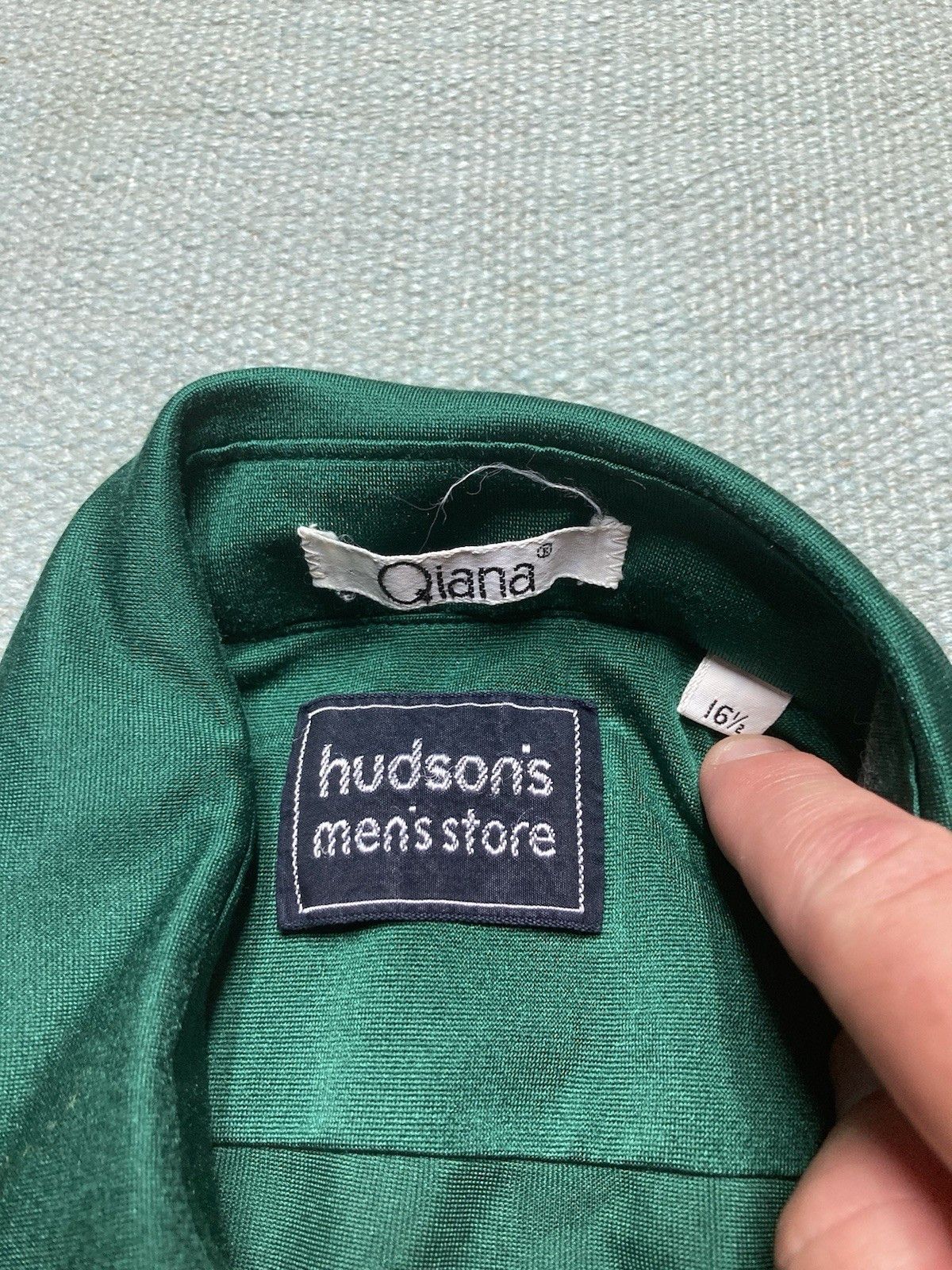 Vintage Vintage 80s polo shirt Hudson’s Detroit polyester? large Size US L / EU 52-54 / 3 - 5 Thumbnail