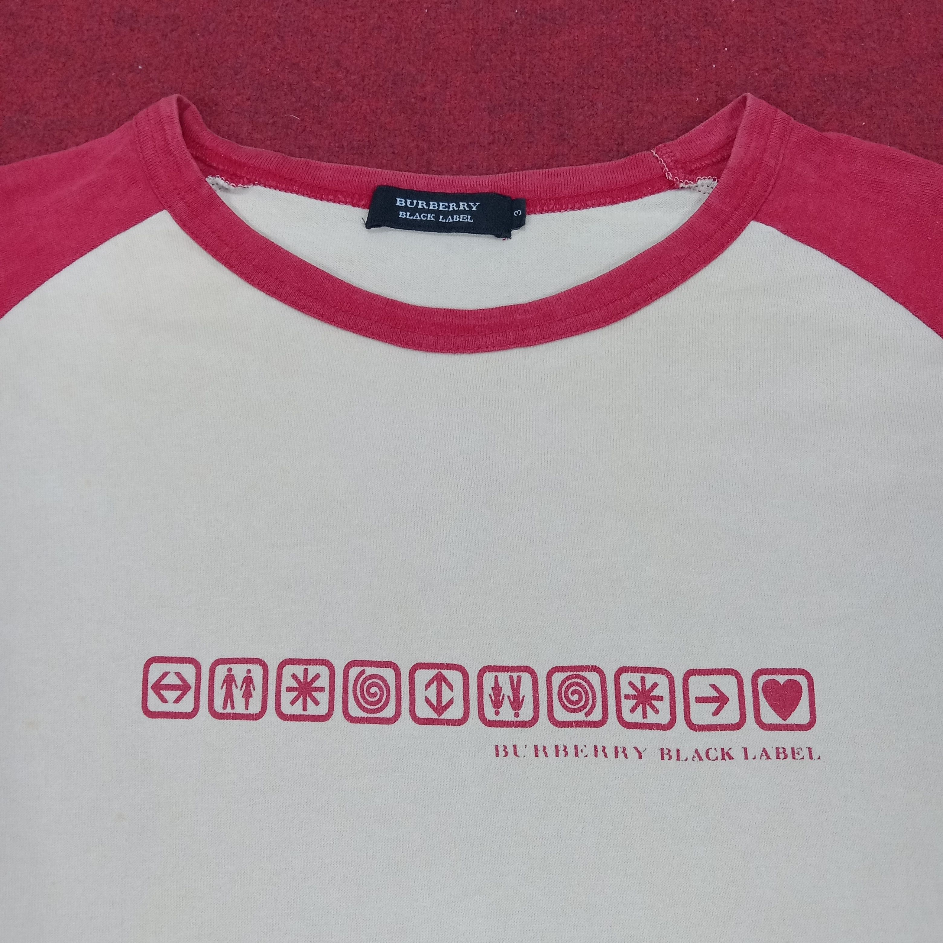 Burberry × Vintage Burberry Black Label Luxury Brand Raglan Style Tshirt Size US M / EU 48-50 / 2 - 2 Thumbnail