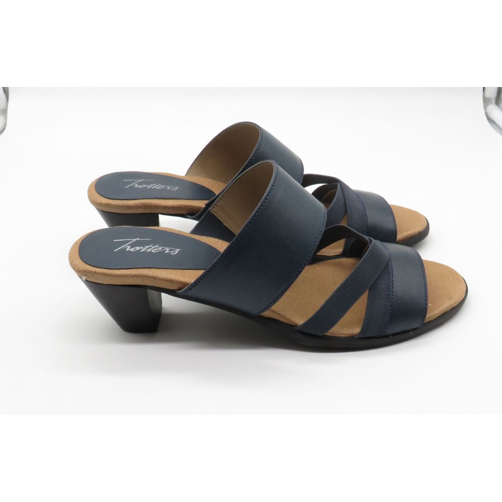 Other Trotters Womens Navy Blue Heeled Sandals 10 Leather Upper NE Size US 10 / IT 40 - 4 Thumbnail