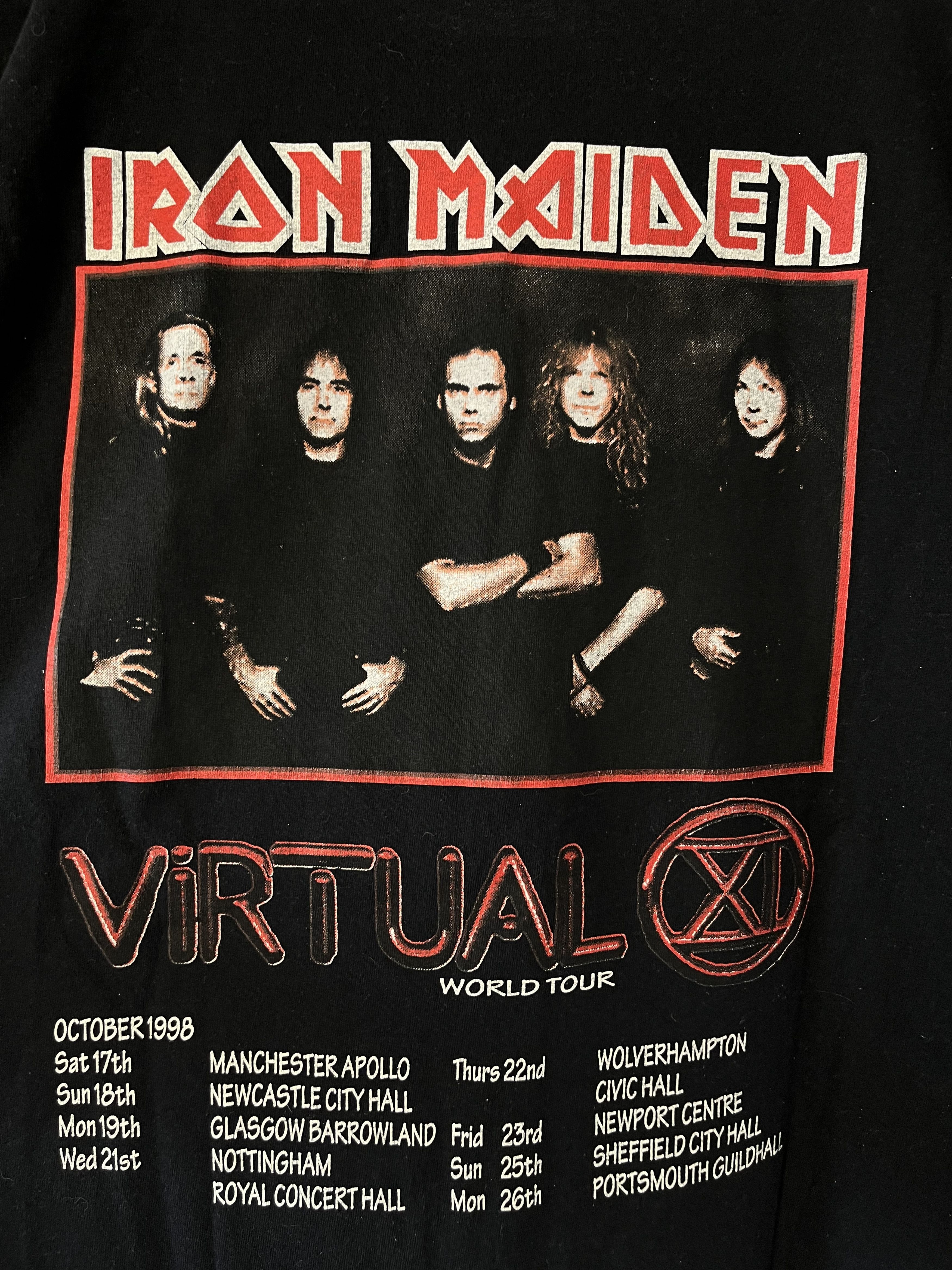 Band Tees × Iron Maiden × Vintage 1998 Iron Maiden ‘Virtua XI’ World Tour Tee Size US M / EU 48-50 / 2 - 5 Thumbnail