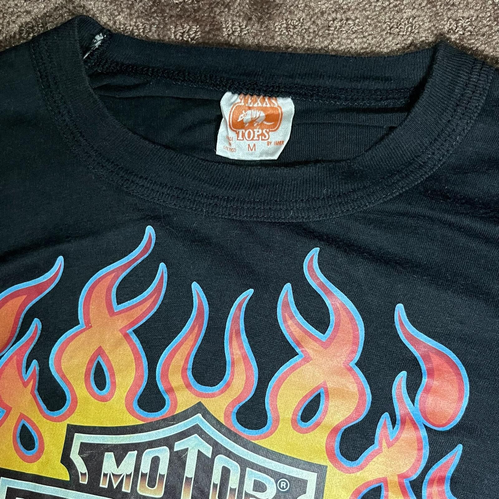 Harley Davidson 🔥 Harley-Davidson Flame Logo Tee – Size M (1982) Size US M / EU 48-50 / 2 - 5 Thumbnail