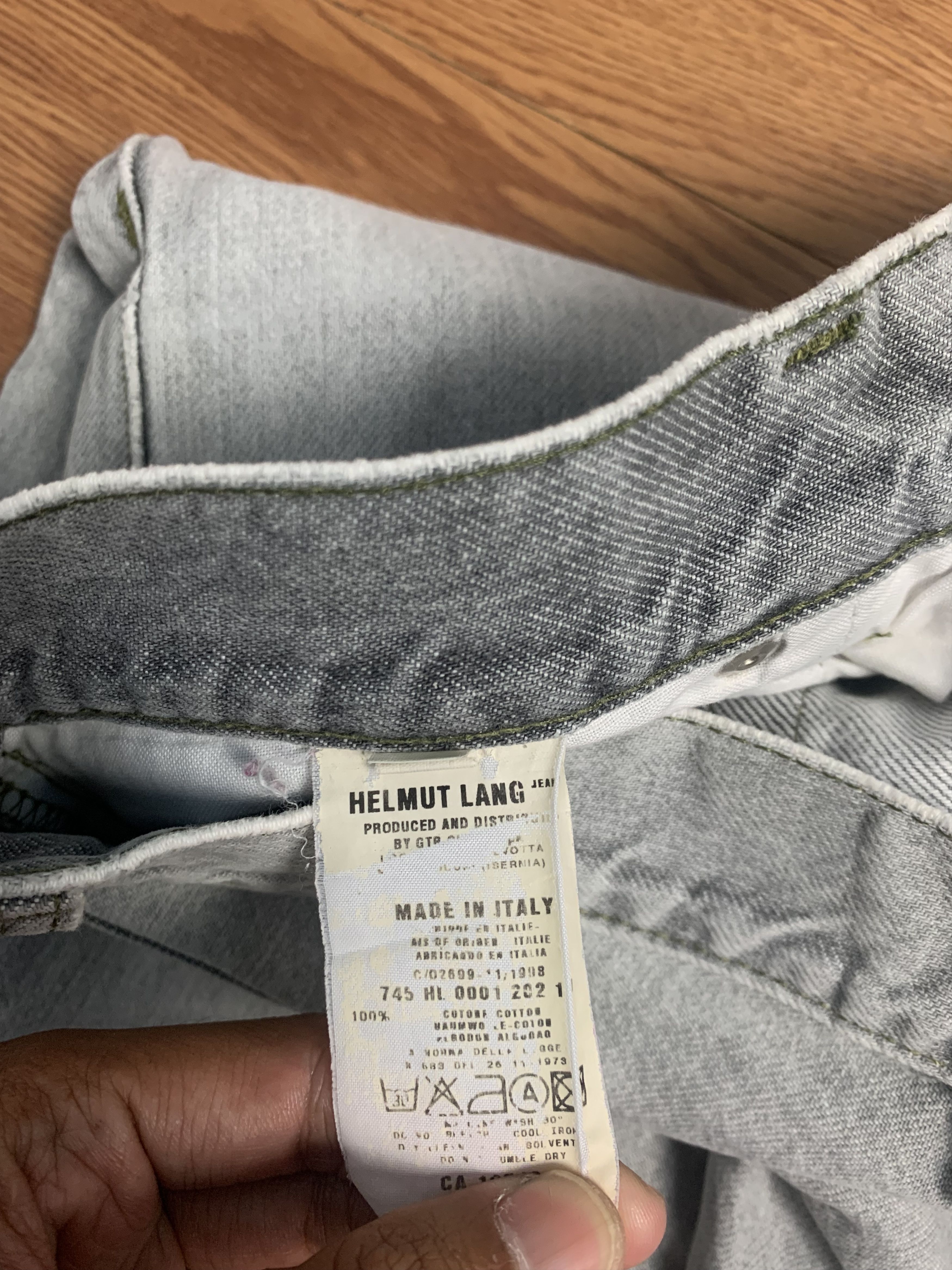 Helmut Lang Helmut Lang 1998 Gray Washed Denim Size US 29 - 11 Thumbnail