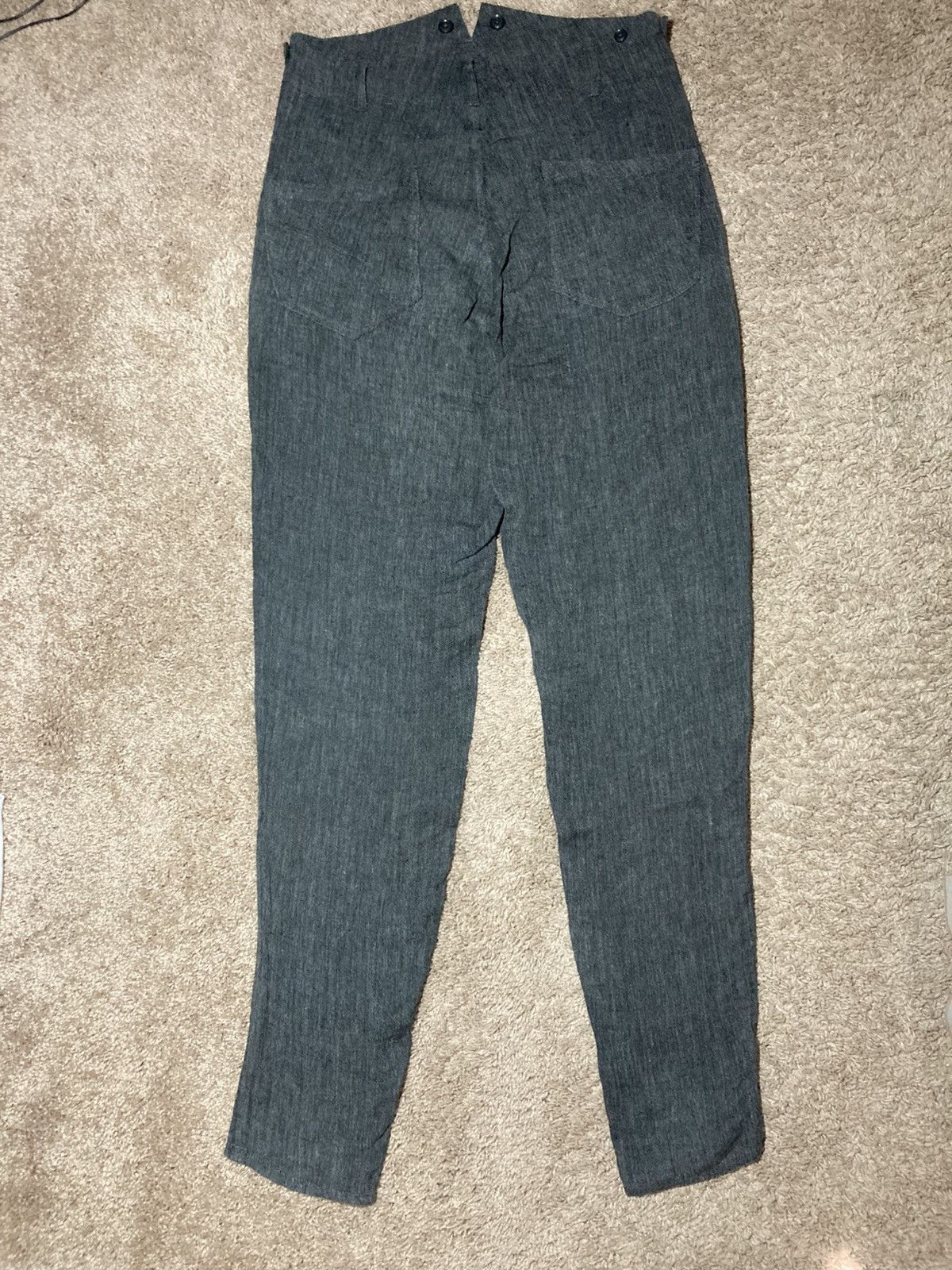 Yohji Yamamoto Sample Yohji Yamamoto Pour Homme Pants Gray Skinny 00s Size US 34 / EU 50 - 8 Thumbnail