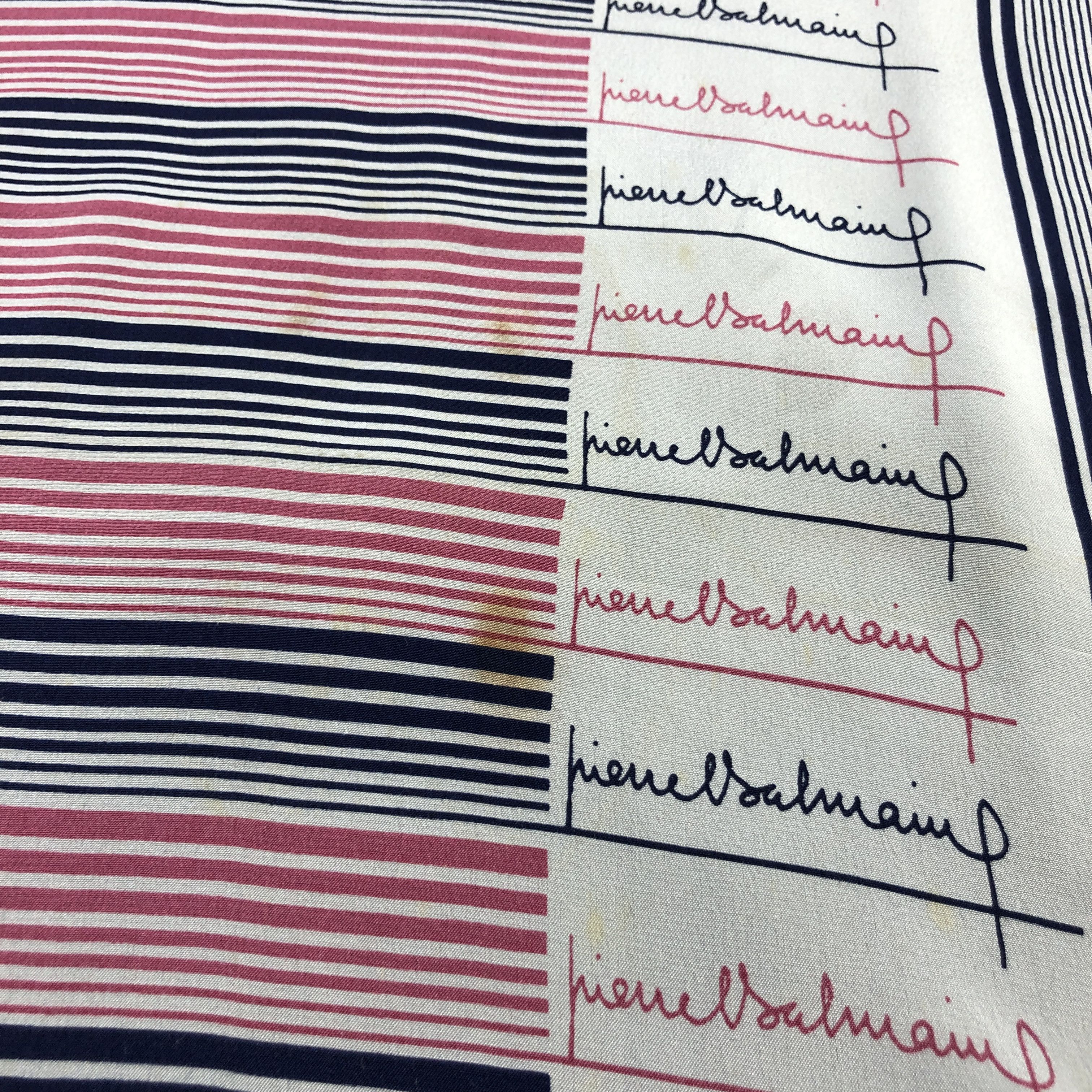 Pierre Balmain Vintage Pierre Balmain Hand Rolled Silk Scarf M1351 Size ONE SIZE - 8 Thumbnail