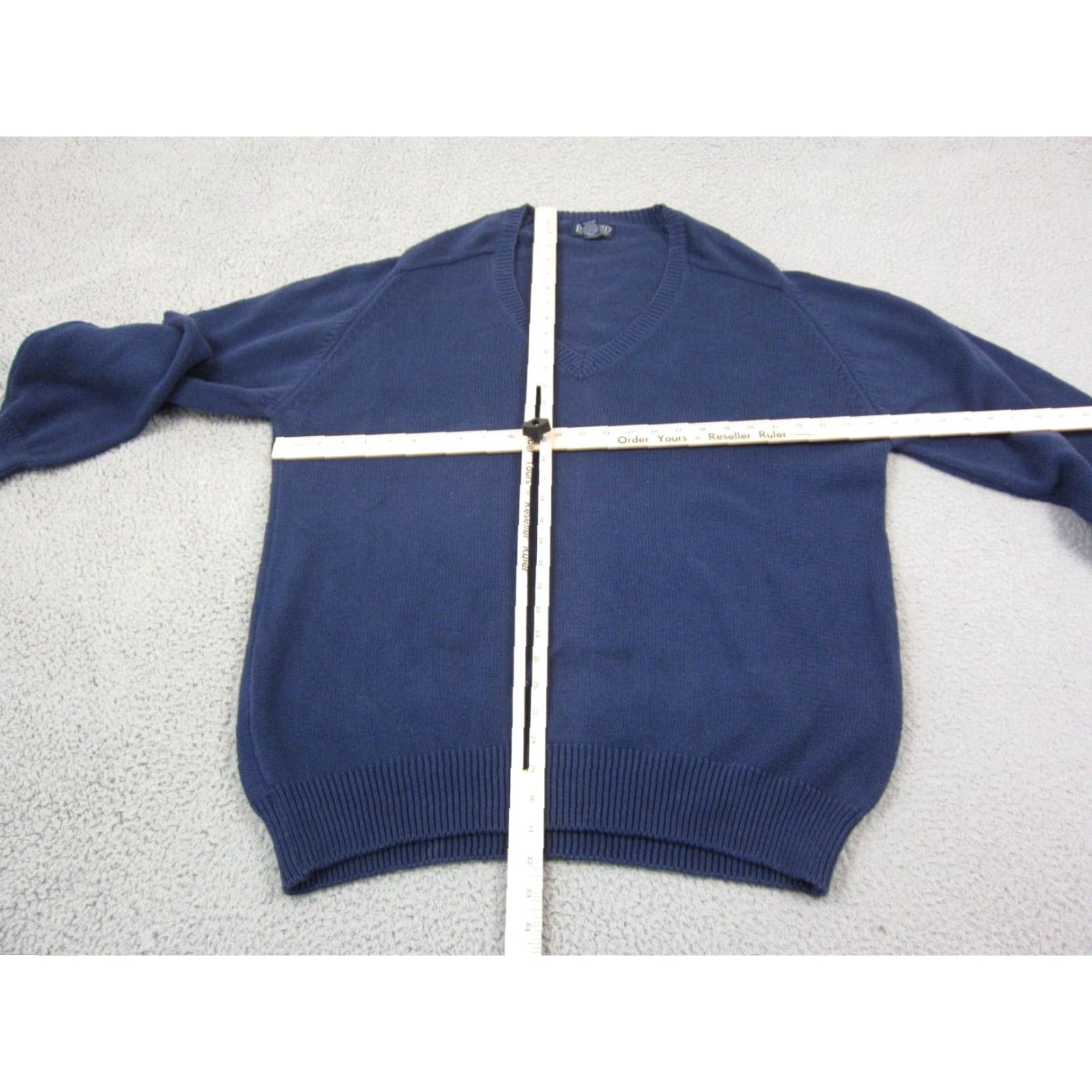 Lands' End VINTAGE Lands' End Sweater Mens XLT Blue Knit Pullover V-Neck Long Sleeve Classic Big & Tall USA 80s 90s Outdoor Golf Hiking Walking Shirt Size US XL / EU 56 / 4 - 6 Thumbnail