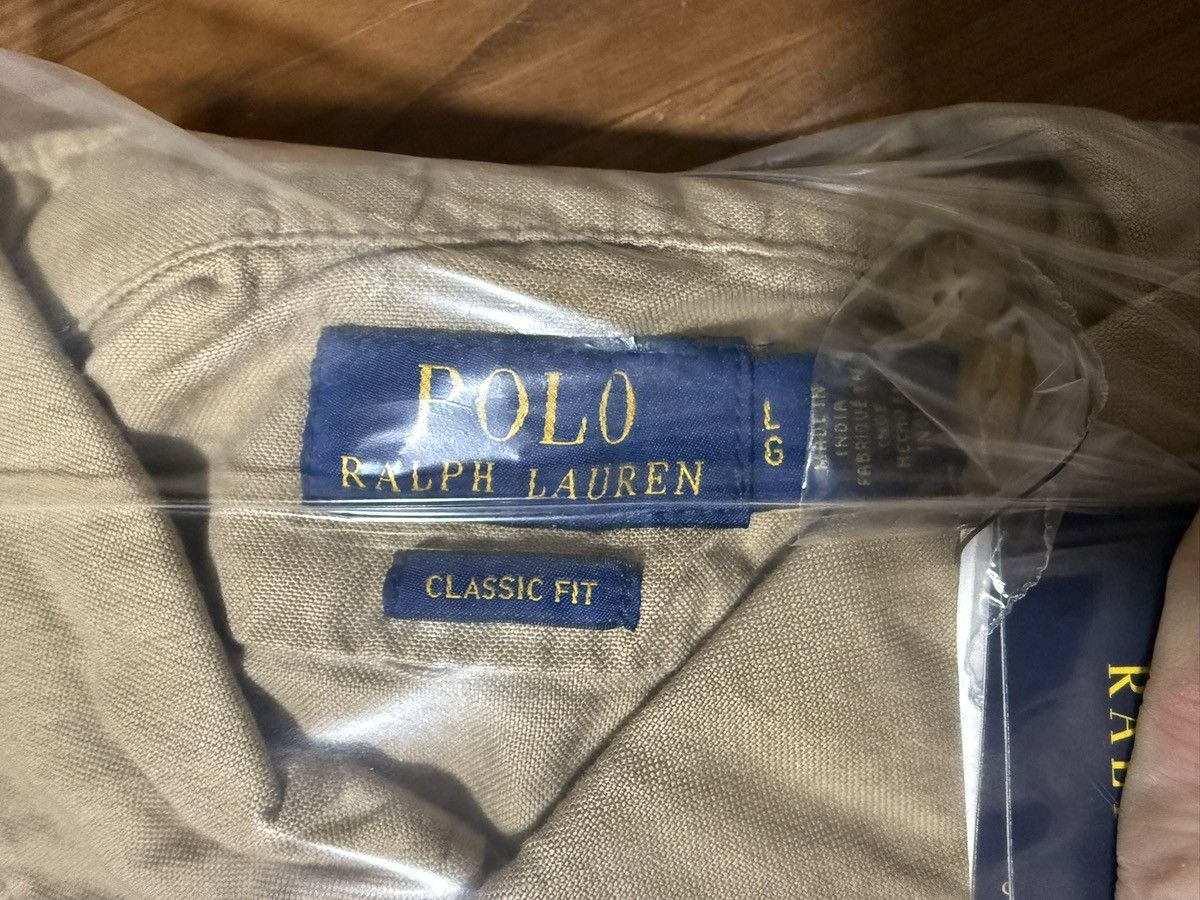 Polo Ralph Lauren Polo Ralph Lauren Garment-Dyed Oxford Overshirt Tan Sz Large Size US L / EU 52-54 / 3 - 7 Thumbnail