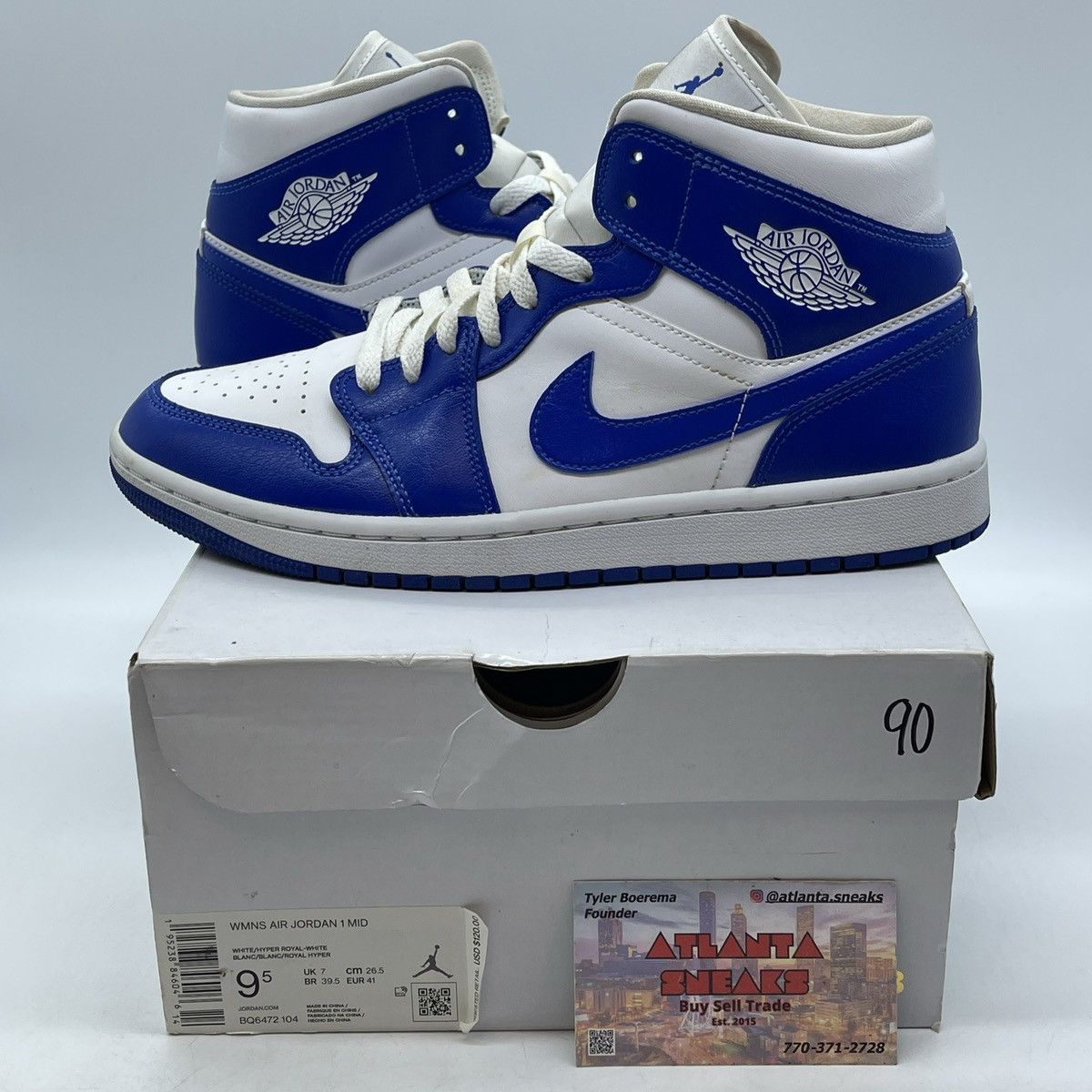 Jordan Brand Wmns Air Jordan 1 mid Kentucky blue Size US 9.5 / IT 39.5 - 1 Thumbnail