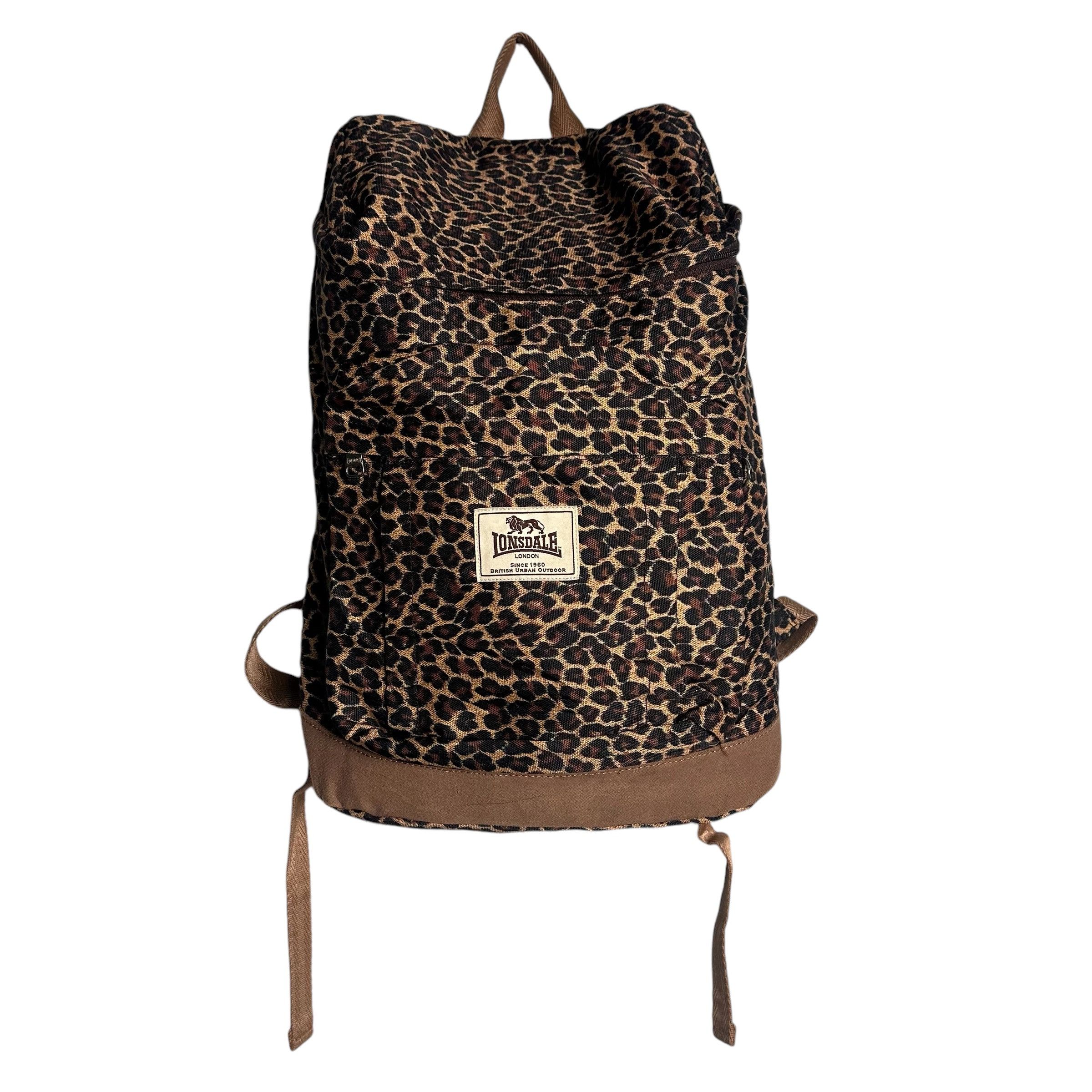 Lonsdale × Vintage 🔥RARE🔥Vintage Lonsdale London Leopard Backpack Bag Size ONE SIZE - 2 Thumbnail
