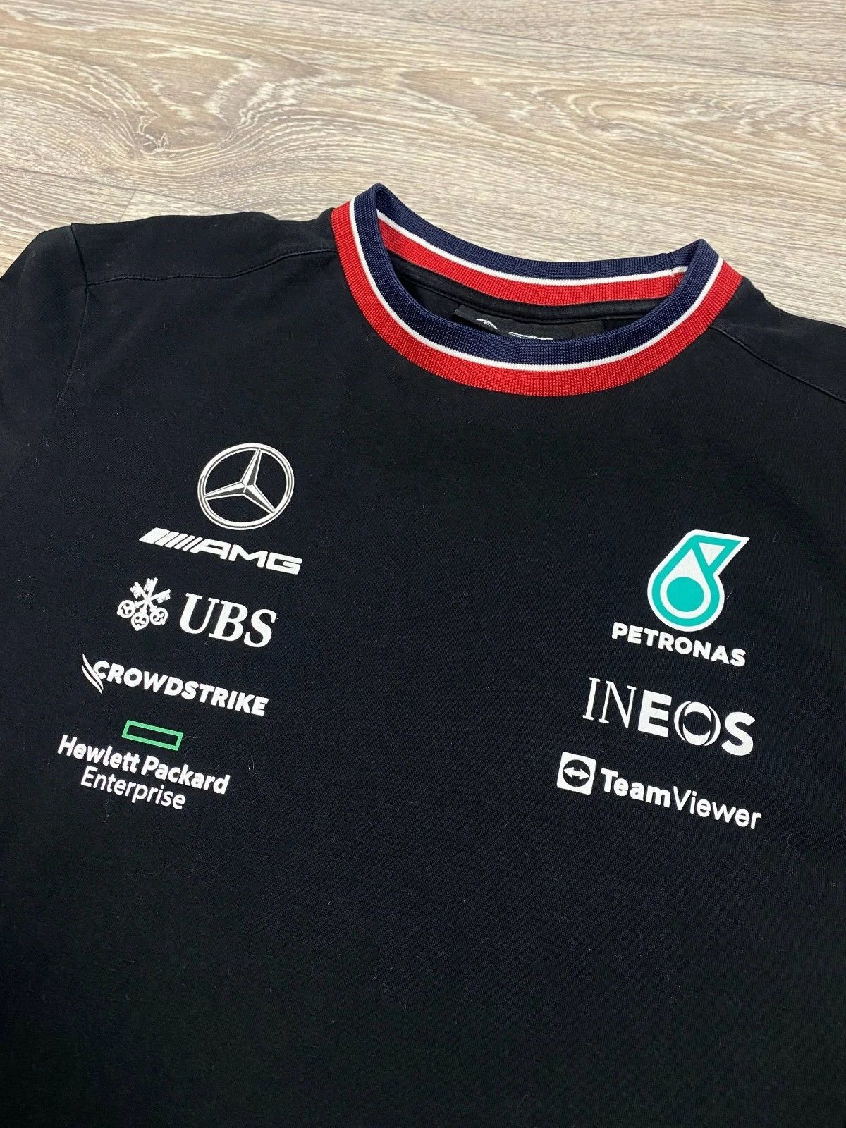 Mercedes-Benz Mercedes AMG Petronas F1 Team Mens Long Sleeve Driver Tee Size US XL / EU 56 / 4 - 6 Thumbnail