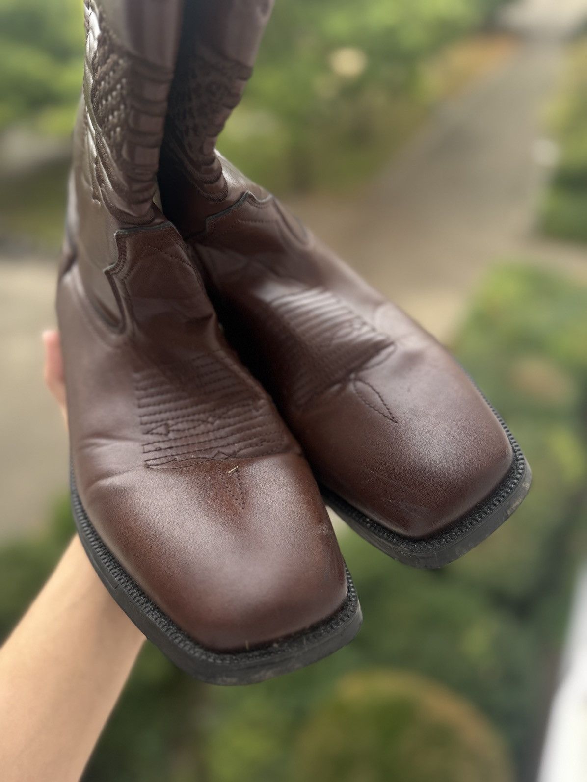 Other Leather Brown Cowboy Boots Avantgarde Streetwear Size US 13 / EU 46 - 6 Thumbnail