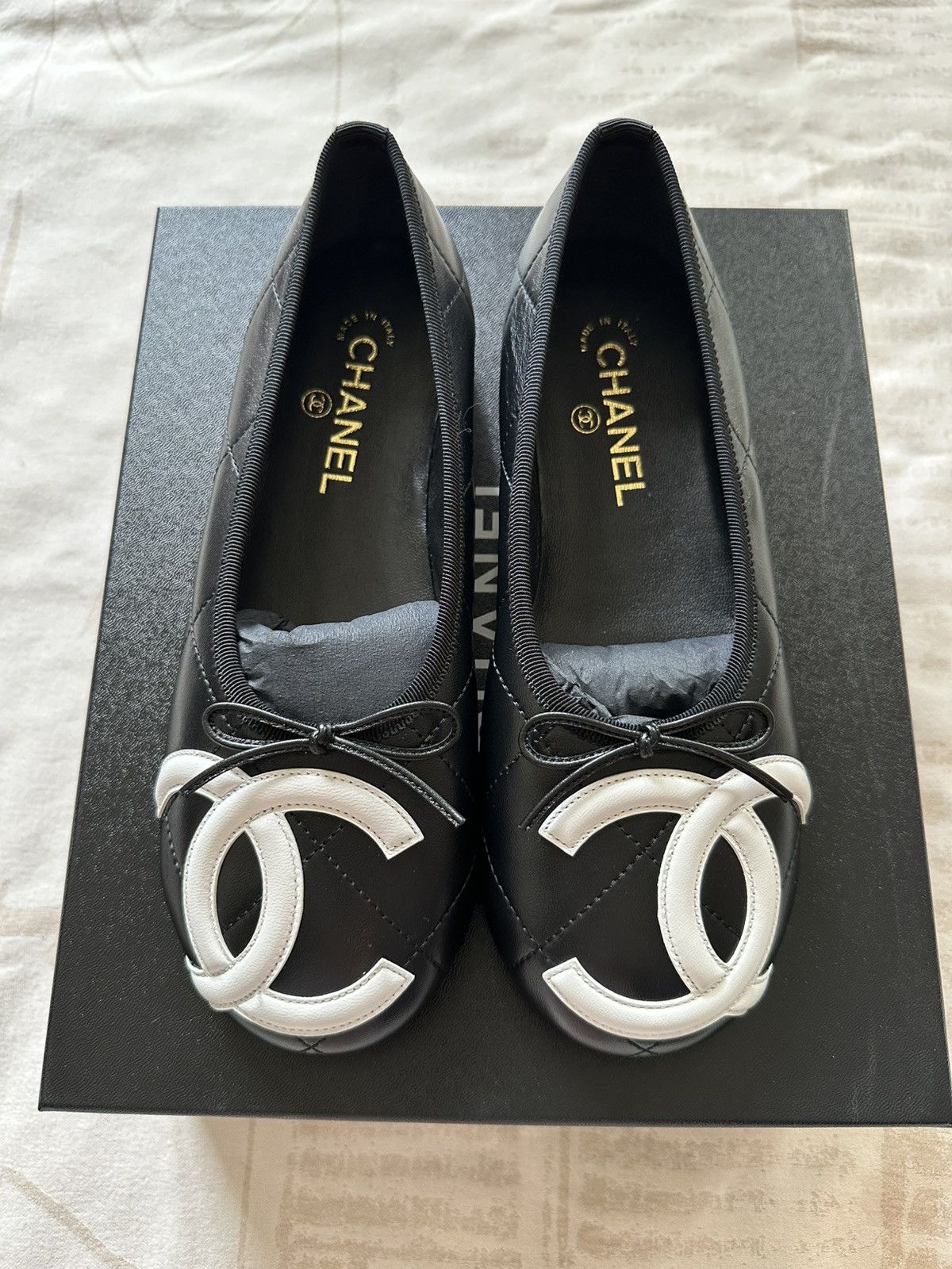 Chanel Chanel 2026M coco beach Cambon ballerina flats Black size 39 Size US 9 / IT 39 - 1 Thumbnail