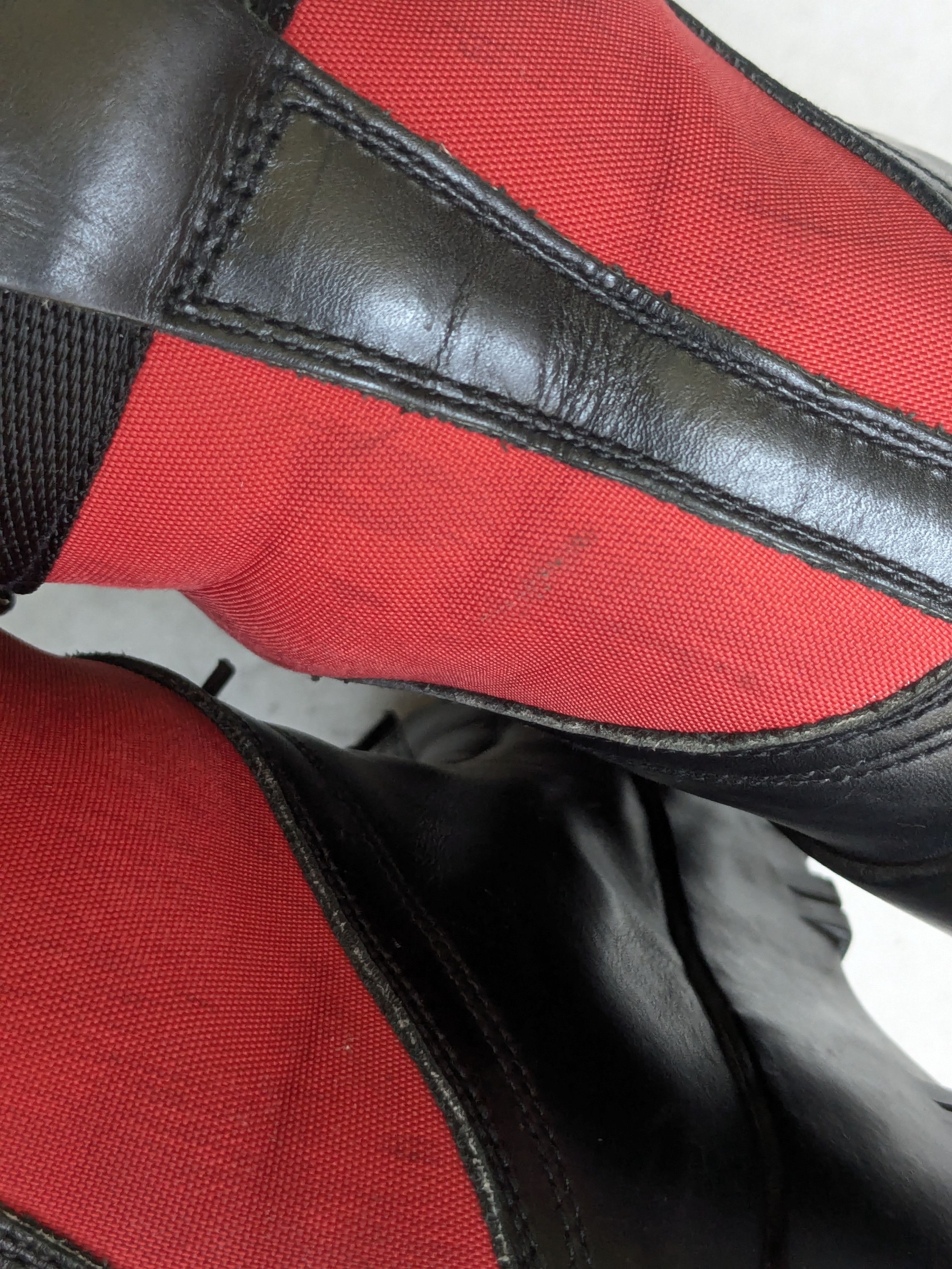 Prada Prada Boots Black Red 10 High Tops Leather Y2K Size US 10 / EU 43 - 18 Thumbnail
