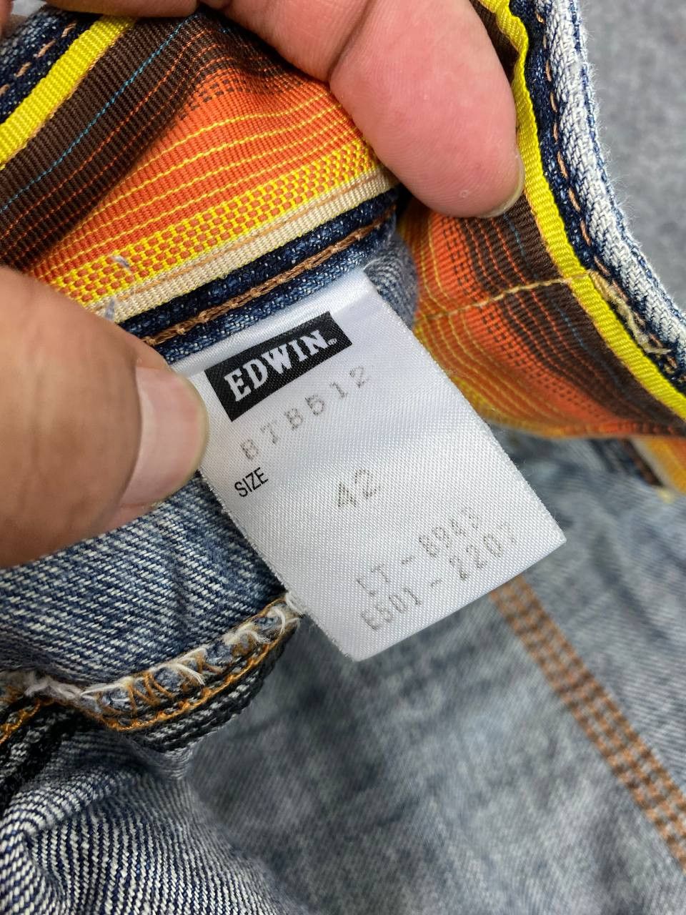 Edwin vintage edwin blue trip distressed denim nice design Size US 43 - 16 Thumbnail