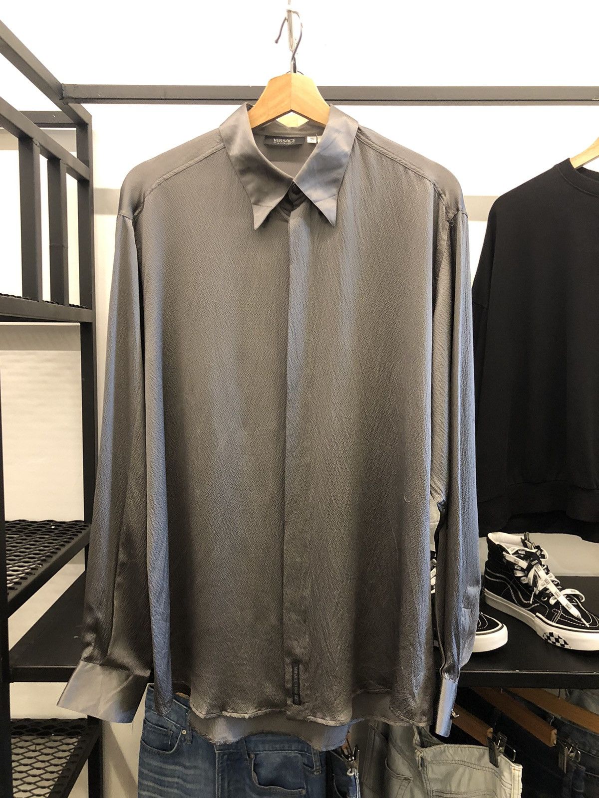 Hedi Slimane Versace Classic V2 Vintage Silk Size US XL / EU 56 / 4 - 2 Thumbnail