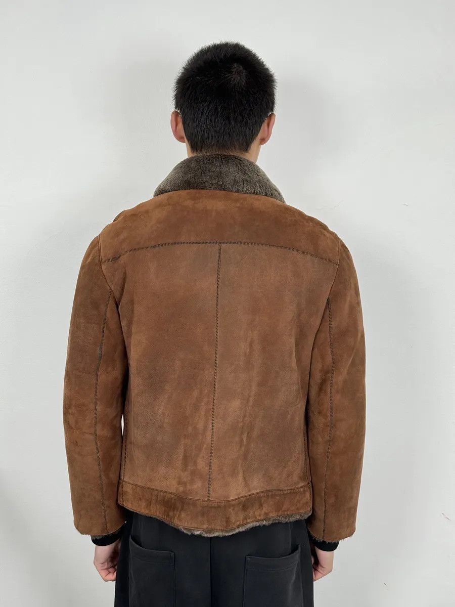Prada Prada Brown Italian Sheep Dyed Fur Shearling Leather Jacket Size US M / EU 48-50 / 2 - 3 Thumbnail