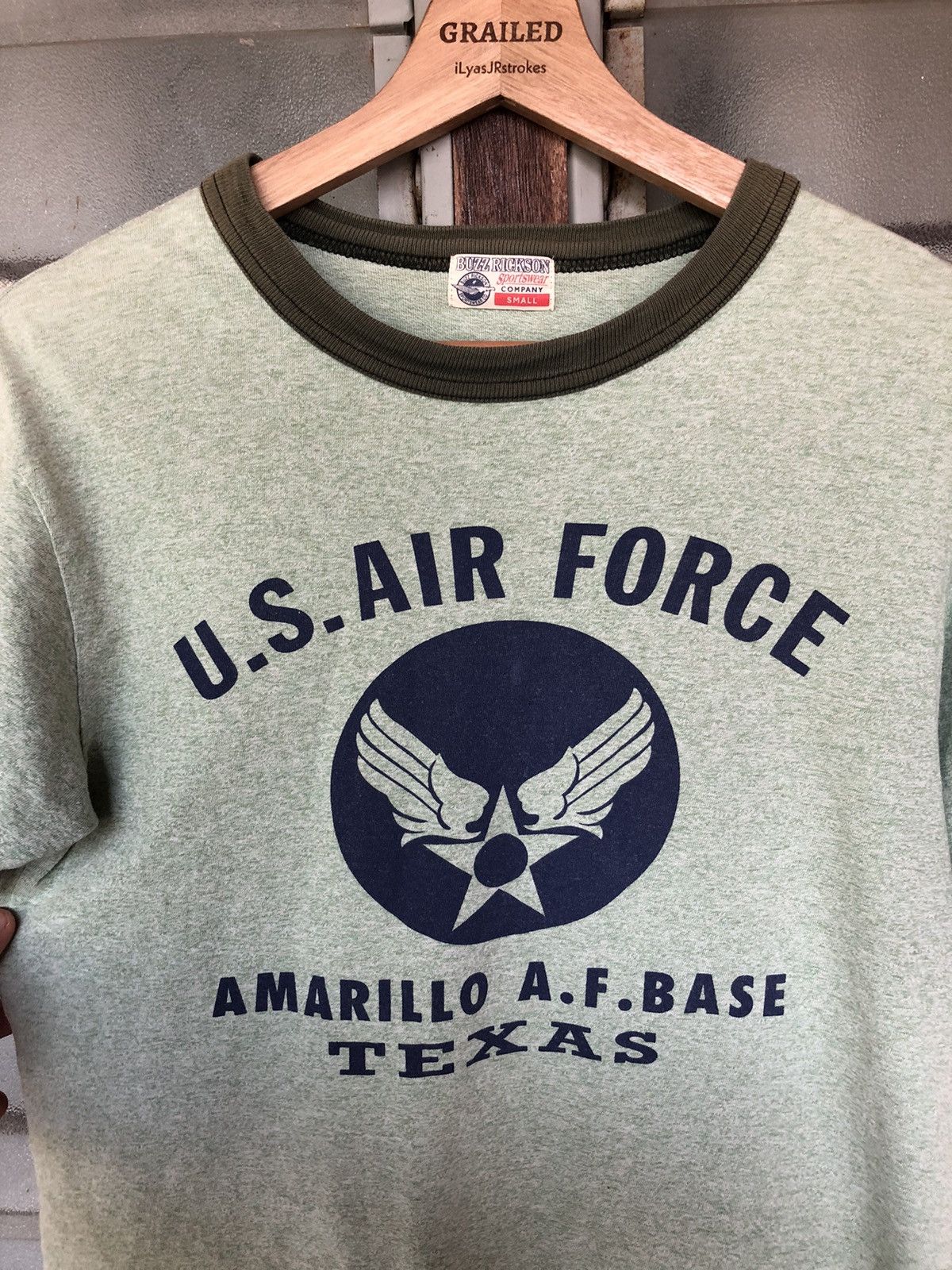 Buzz Rickson's Vintage 80’s U.S Air Force Texas Toyo Interprise Ringer Tee Size US S / EU 44-46 / 1 - 6 Thumbnail