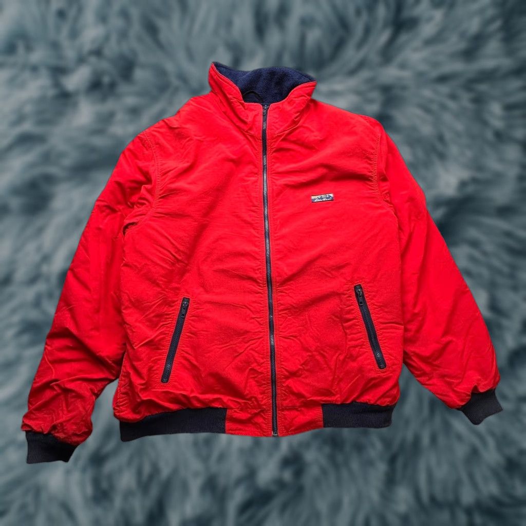 Eddie Bauer VINTAGE Eddie Bauer Nylon Fleece Lined Bomber Jacket Mens XL Tall Navy Red Jacket Size US XL / EU 56 / 4 - 1 Thumbnail