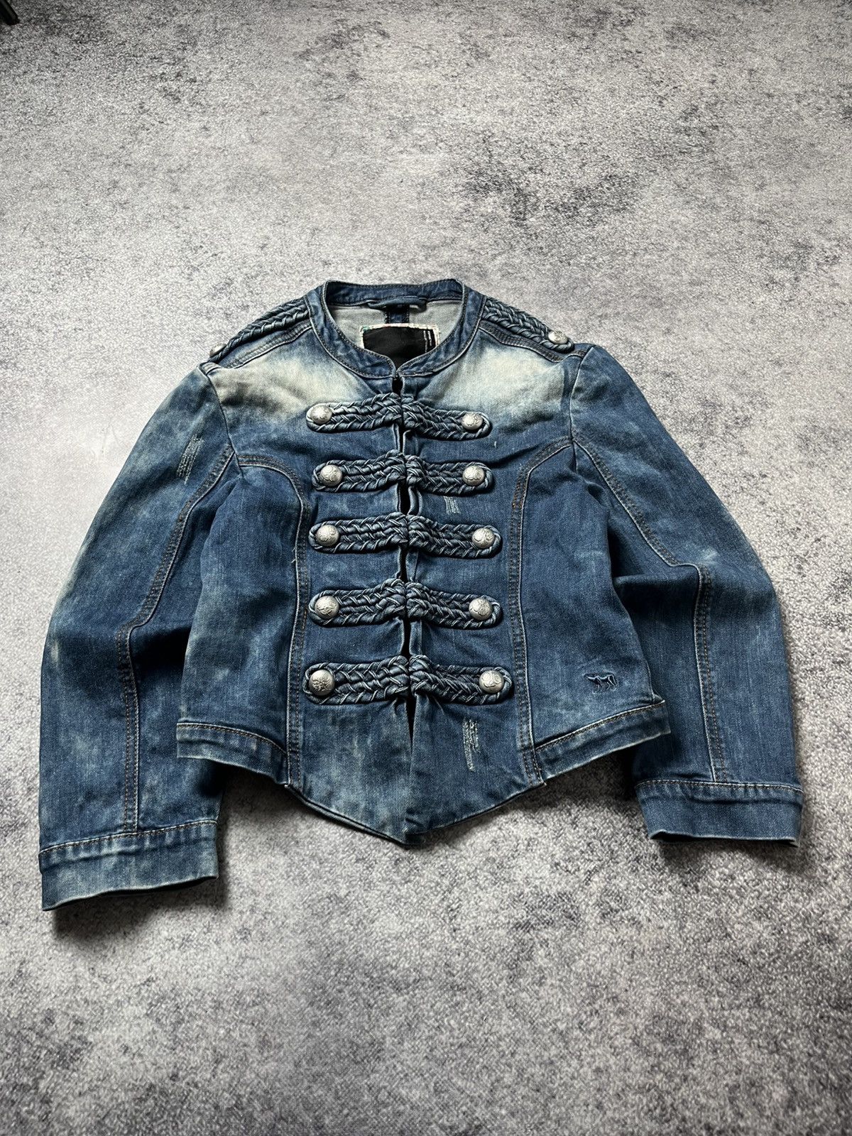 Hedi Slimane 90'S NAPOLEON MILITARY JEANS JACKET PUNK SAINT LAURENT VIBE Size S / US 4 / IT 40 - 1 Thumbnail