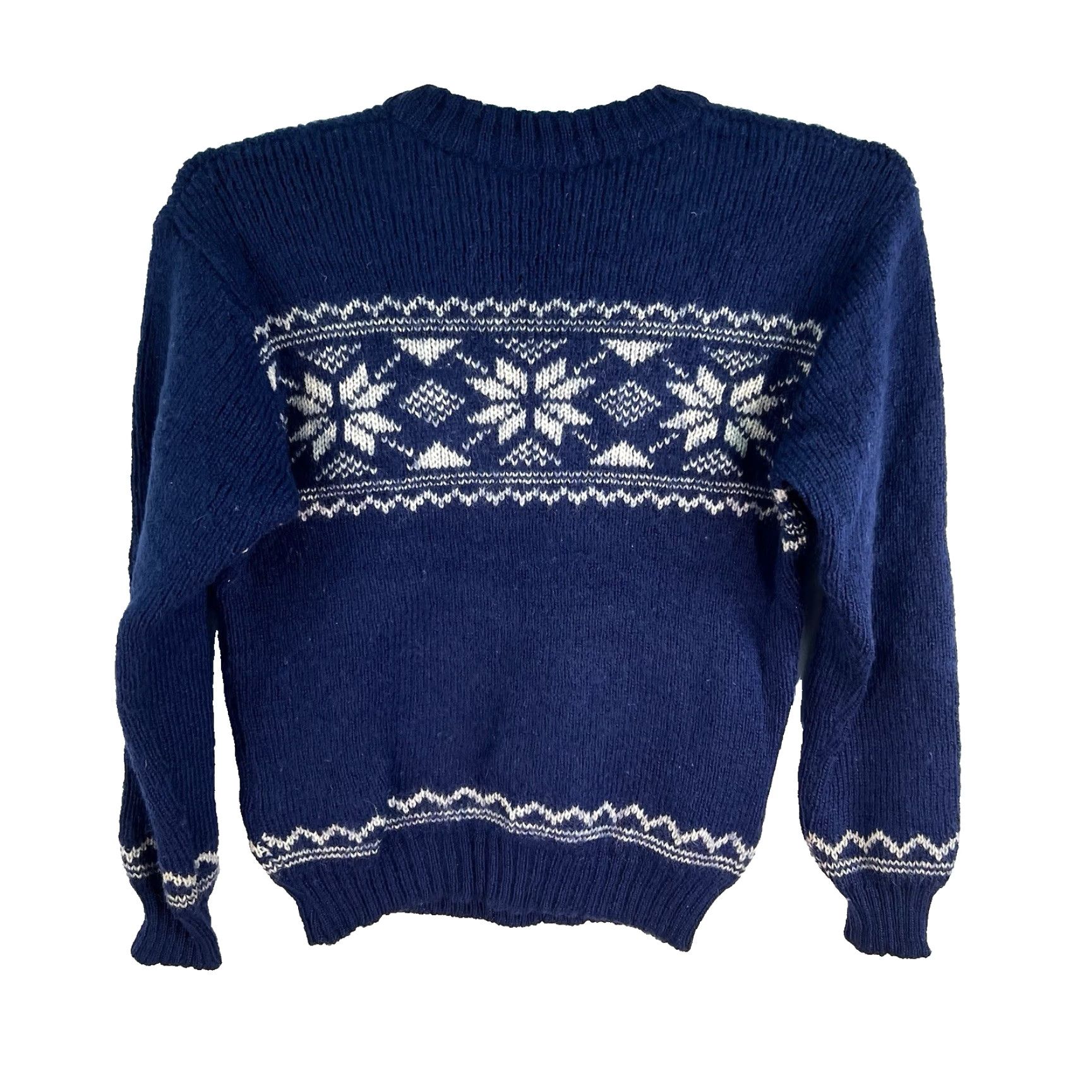 Vintage VINTAGE Janus of Norway Virgin Wool Geometric Winter Sweater Womens Size S Blue 90s Size S / US 4 / IT 40 - 7 Thumbnail