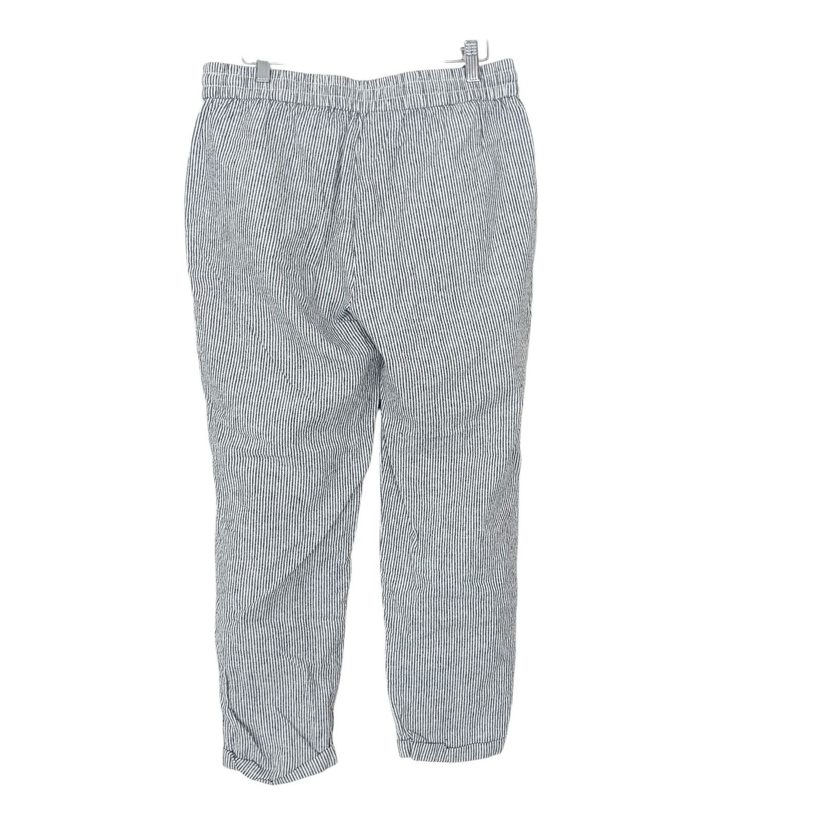 J.Crew J. Crew Striped Linen Cotton Blend Drawstring Pants Sz 8 Size 30" / US 8 / IT 44 - 5 Thumbnail