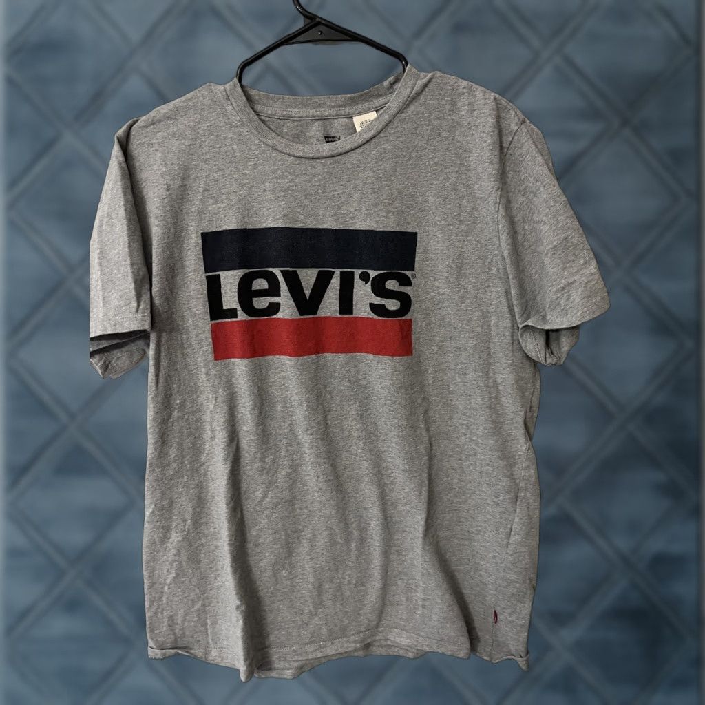 Levi's VINTAGE Levi's T-Shirt Men Adult Large Gray Crew Neck Logo Solid 90s Casual Size US L / EU 52-54 / 3 - 1 Thumbnail