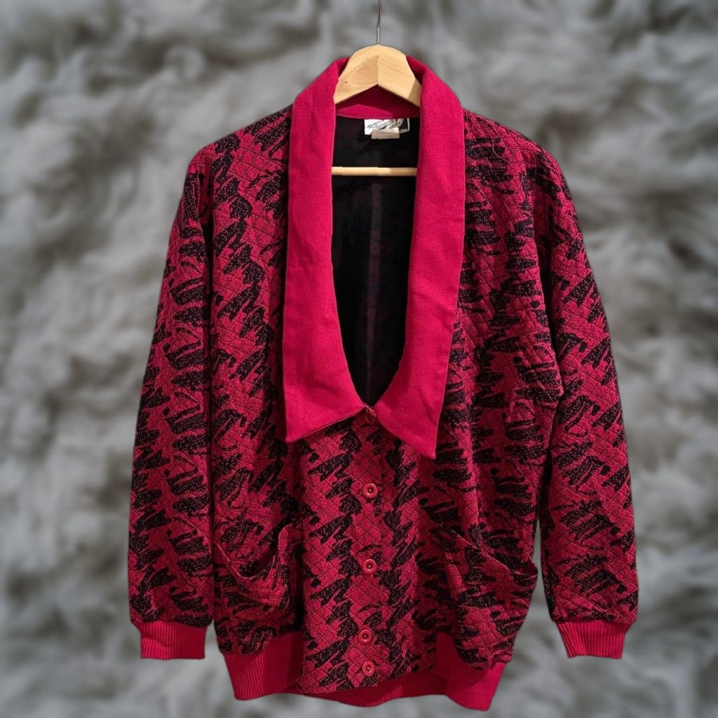Pinko VTG Rebecca Stessens Cardigan Women Small Pink Sweater Button Front Made in USA Size S / US 4 / IT 40 - 1 Thumbnail