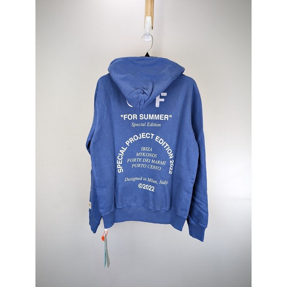 Off-White o1rshd1 SMR- Ibiza Hoodie in Blue White Size US M / EU 48-50 / 2 - 1 Thumbnail