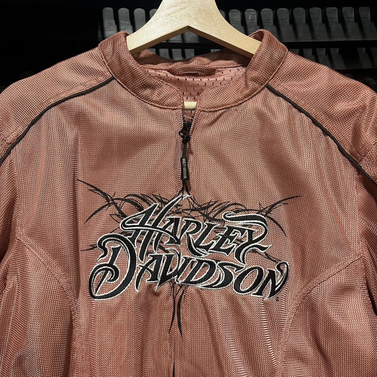 Harley Davidson VINTAGE HARLEY DAVIDSON REFLECTIVE MESH BIKER JACKET NWT Size L / US 10 / IT 46 - 4 Thumbnail