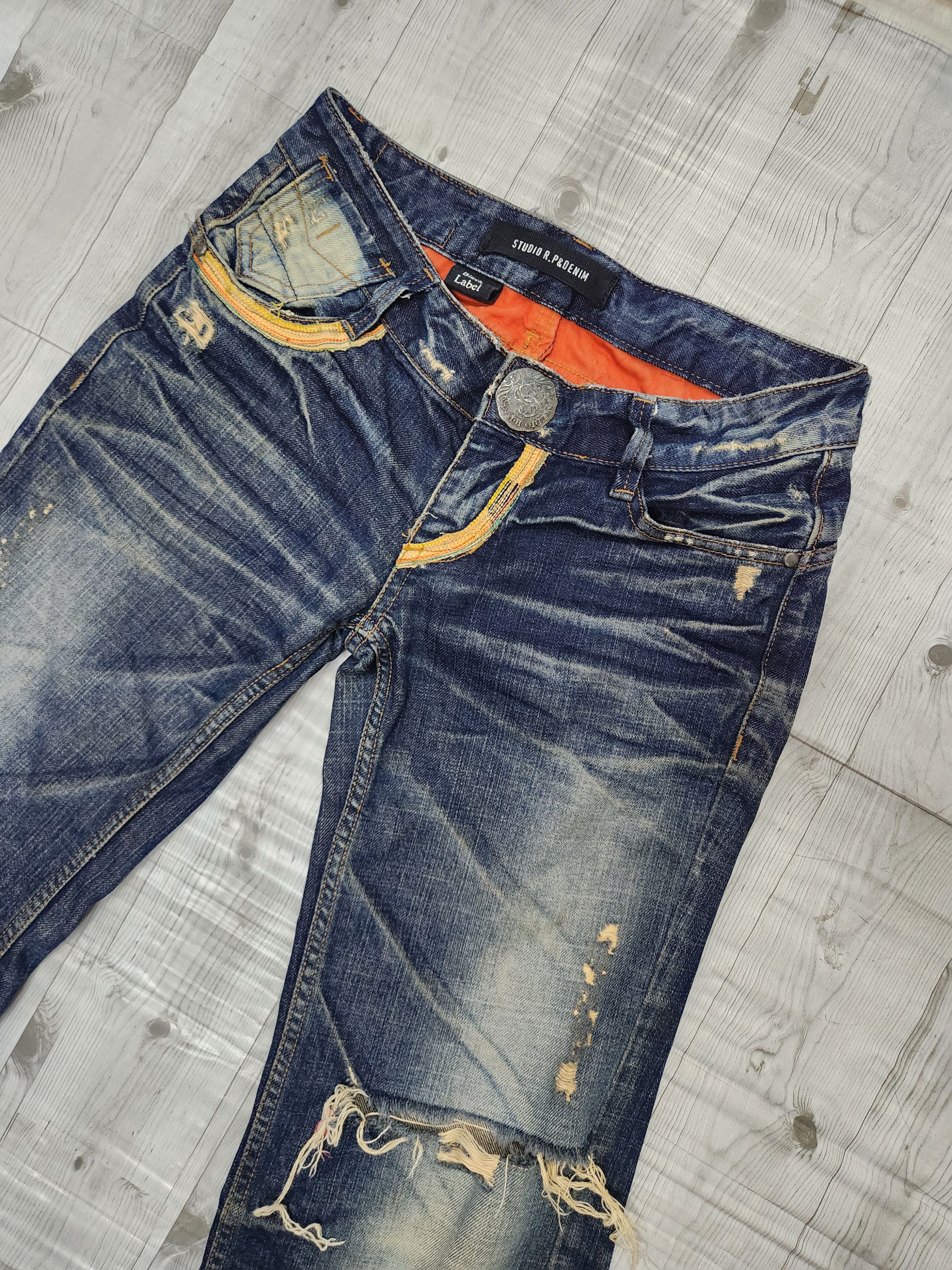 Denim & Co. × Japanese Brand Flared Denim & Co Red Pepper Thrashed Jeans Size US 28 / EU 44 - 1 Thumbnail