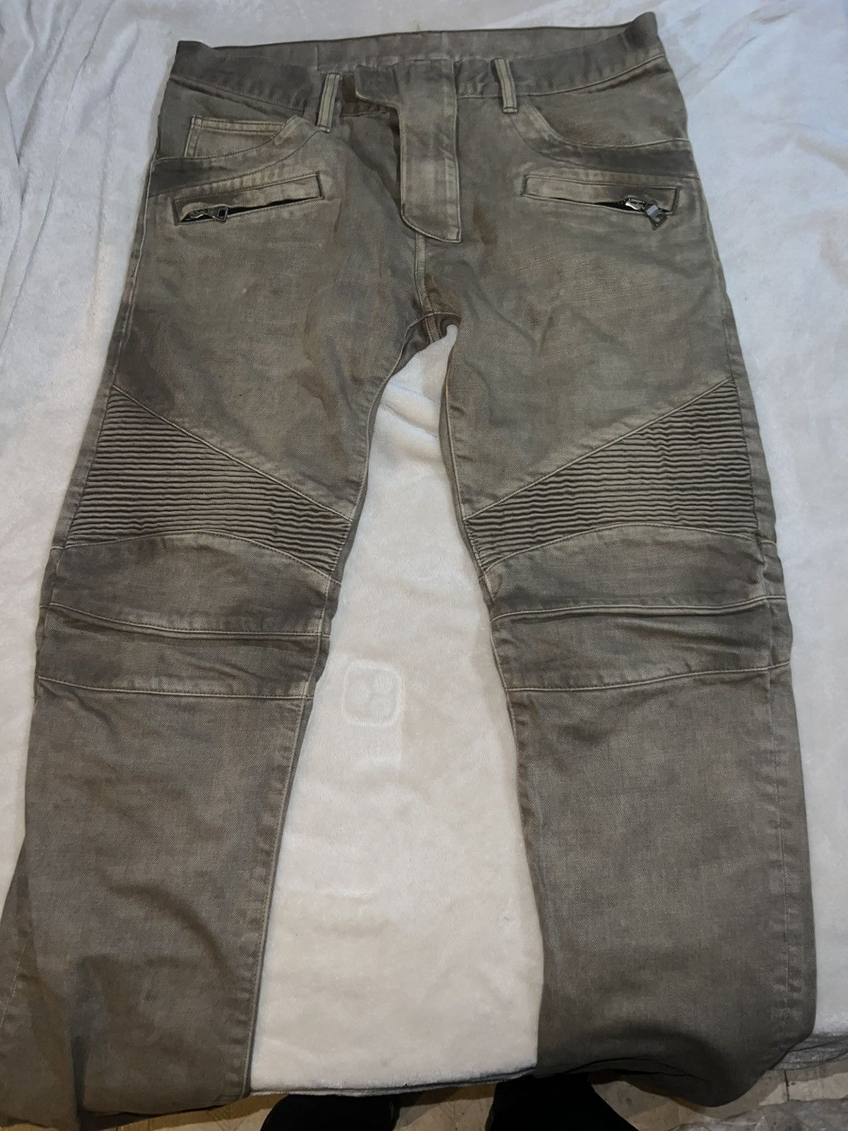 Balmain Balmain Brown/Beige Biker Jeans Size US 32 / EU 48 - 7 Thumbnail