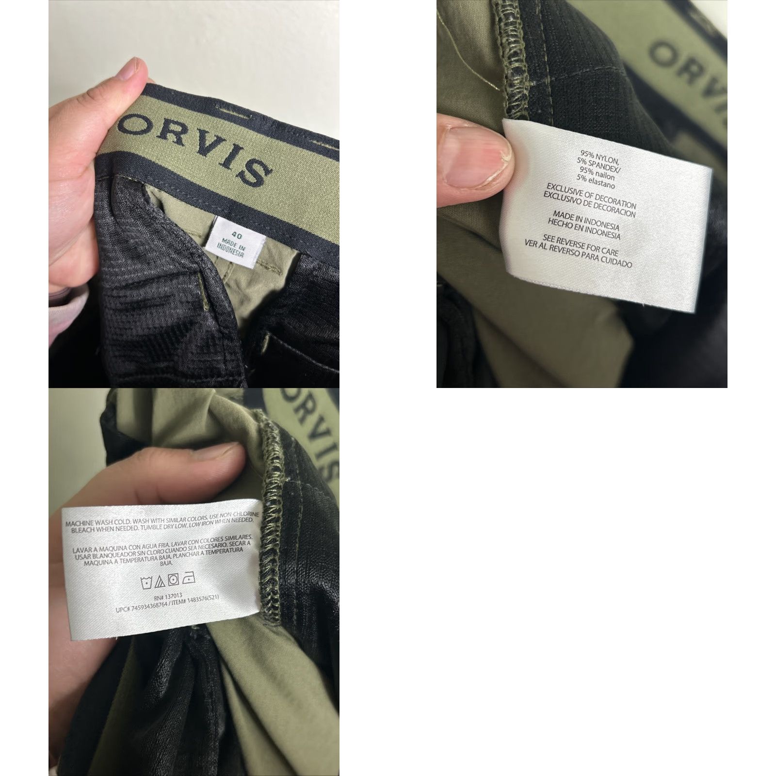Orvis Orvis Tech Cargo Shorts Men 40 Olive Green 40x9 Cargo Regular Mens Size US 40 / EU 56 - 9 Thumbnail
