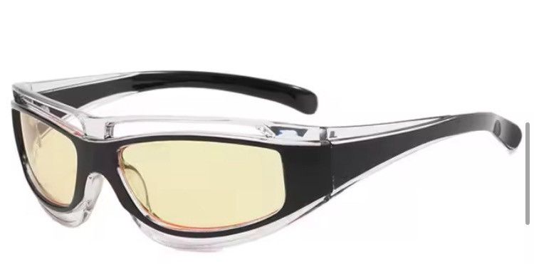 Electric Visual Yellow Lense Cateye Glasses Punk Style Sunglasses Size ONE SIZE - 4 Thumbnail