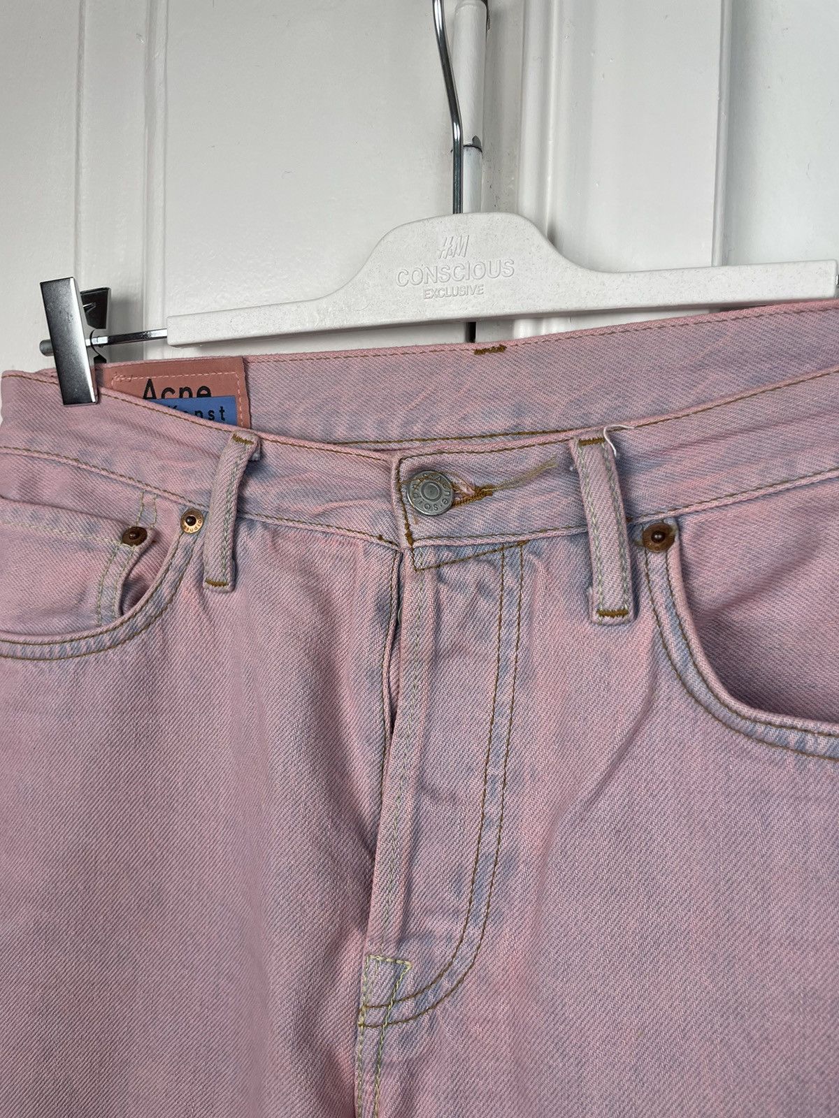 Acne Studios Acne Studios 1997 (1996) Pink washed jeans pants label Size US 28 / EU 44 - 3 Thumbnail