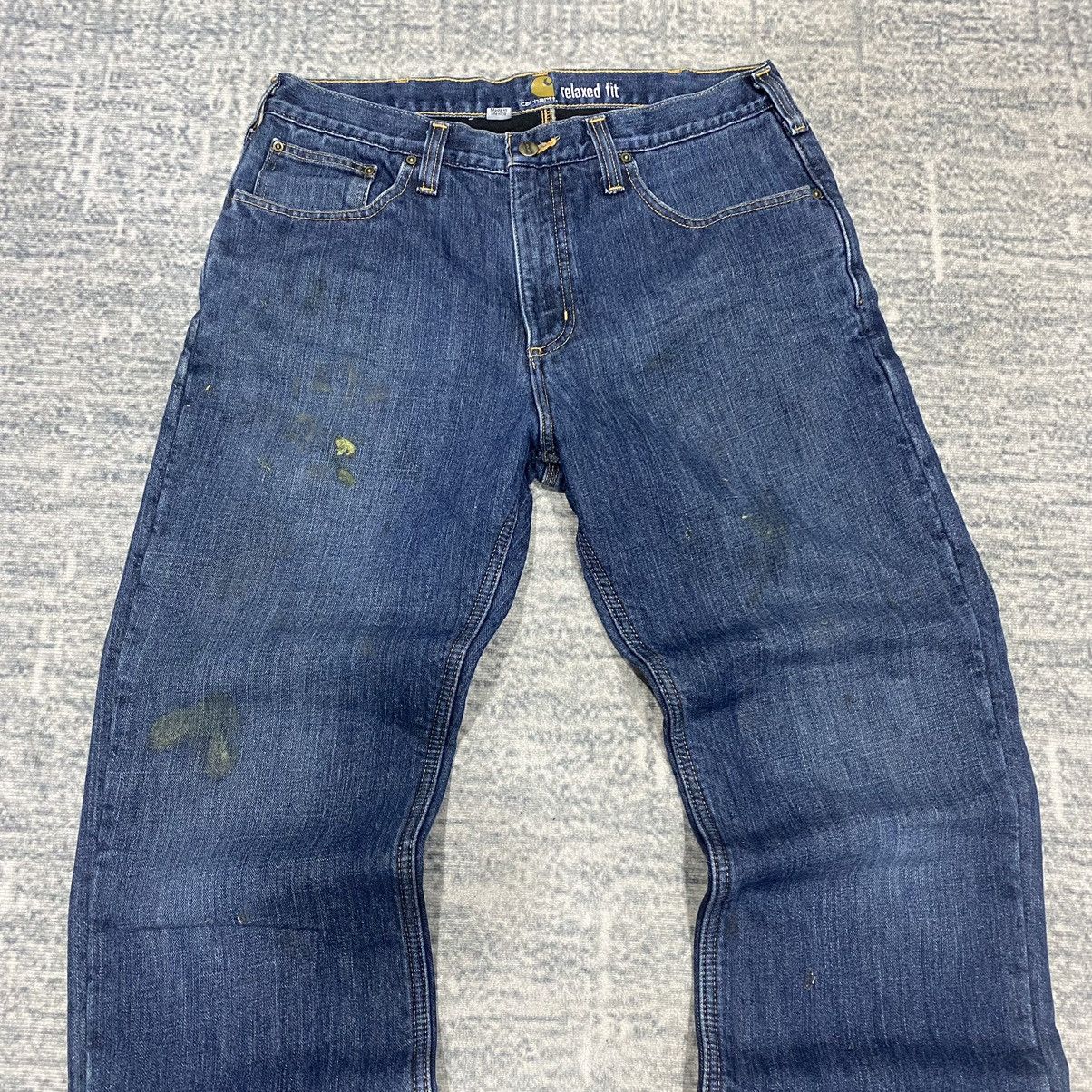 Carhartt Sick☠️ Carhartt Paint Splatter Jeans Workwear Winter 90s Size US 34 / EU 50 - 5 Thumbnail
