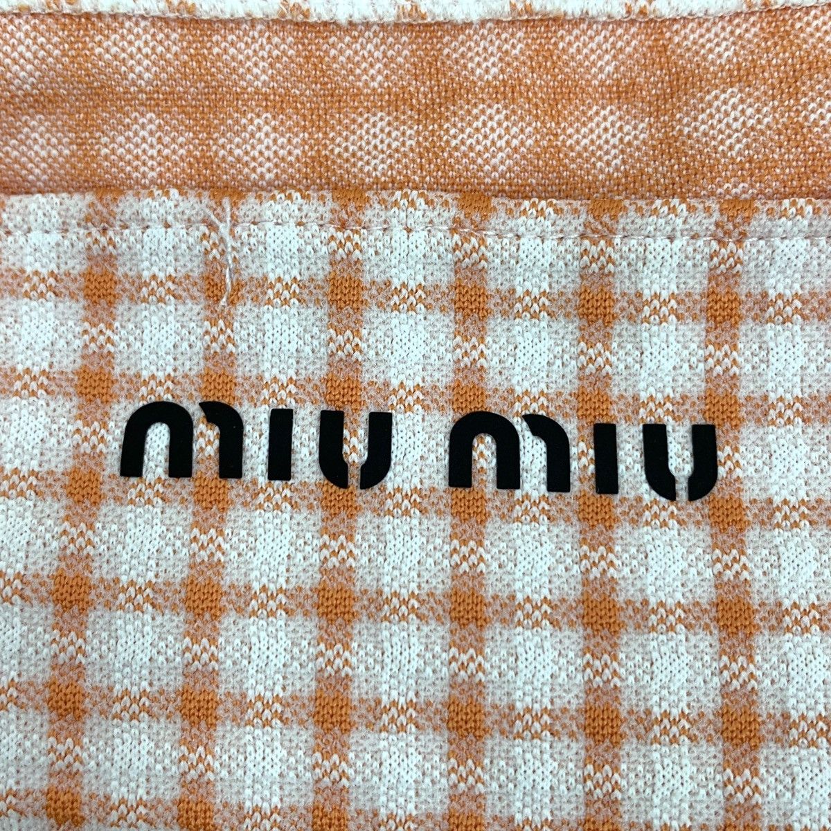 Miu Miu Miu Miu Orange Lace Trim Plaid Cami Tank Top K26WX Size M / US 6-8 / IT 42-44 - 5 Thumbnail