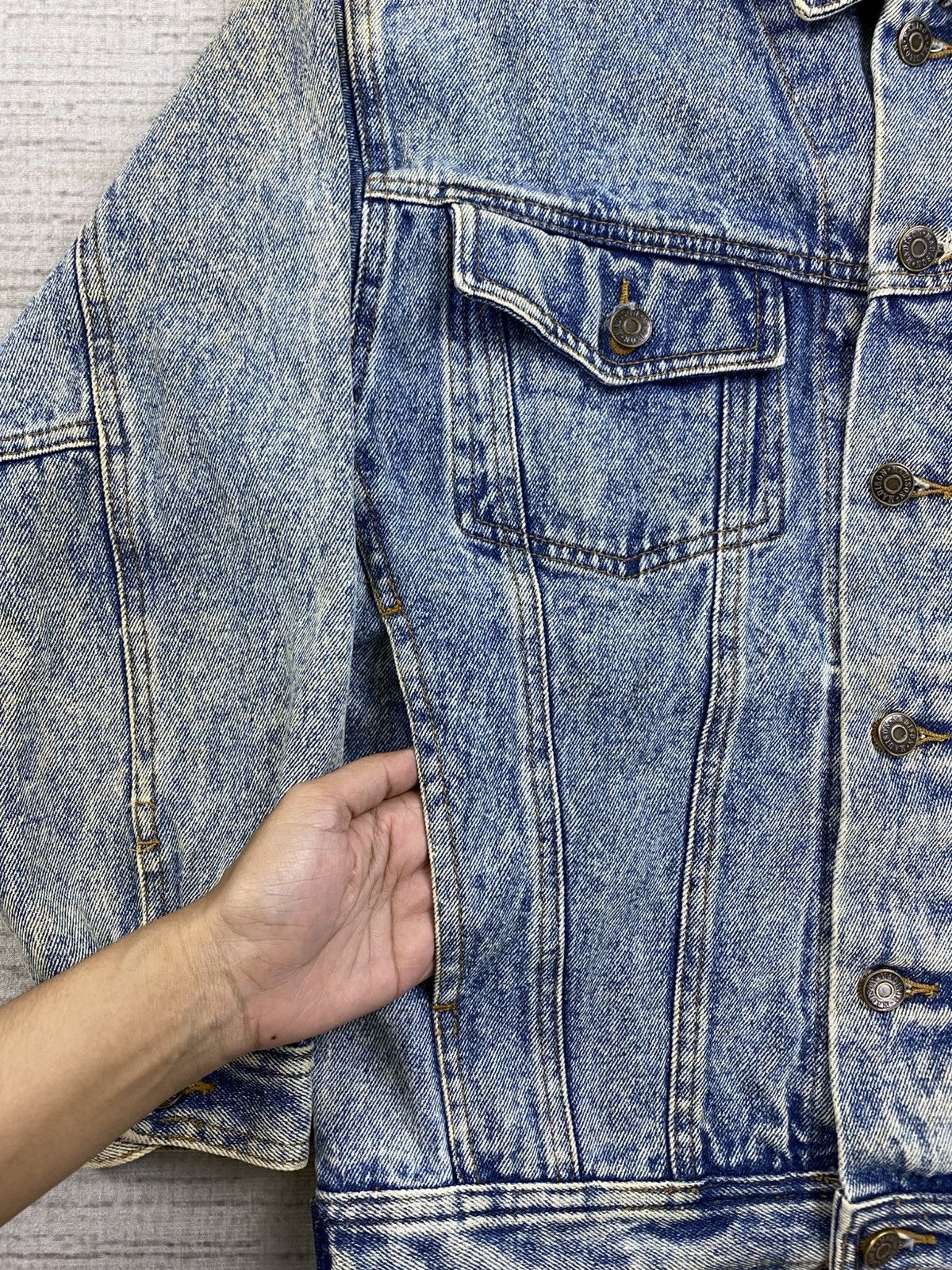 Japanese Brand × Vintage Vintage 90s Marucelossa Acid Wash Denim Jacket Size US M / EU 48-50 / 2 - 7 Thumbnail