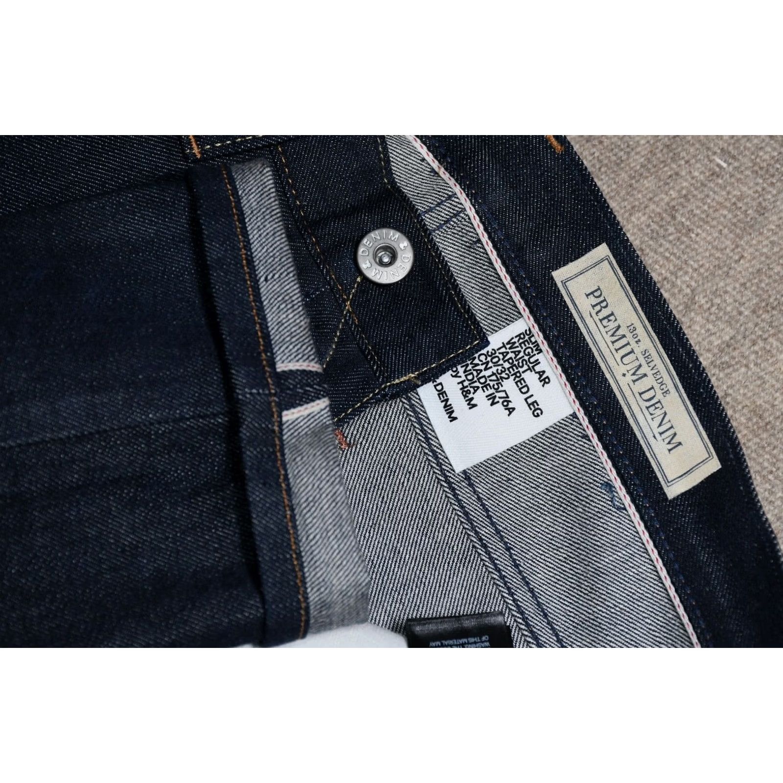 H&M H&M Jeans Men Slim Regular Tapered 13oz Selvedge Denim 30x32 Blue 5-Pocket Cotton Inseam 32 Vintage No Size US 30 / EU 46 - 6 Thumbnail