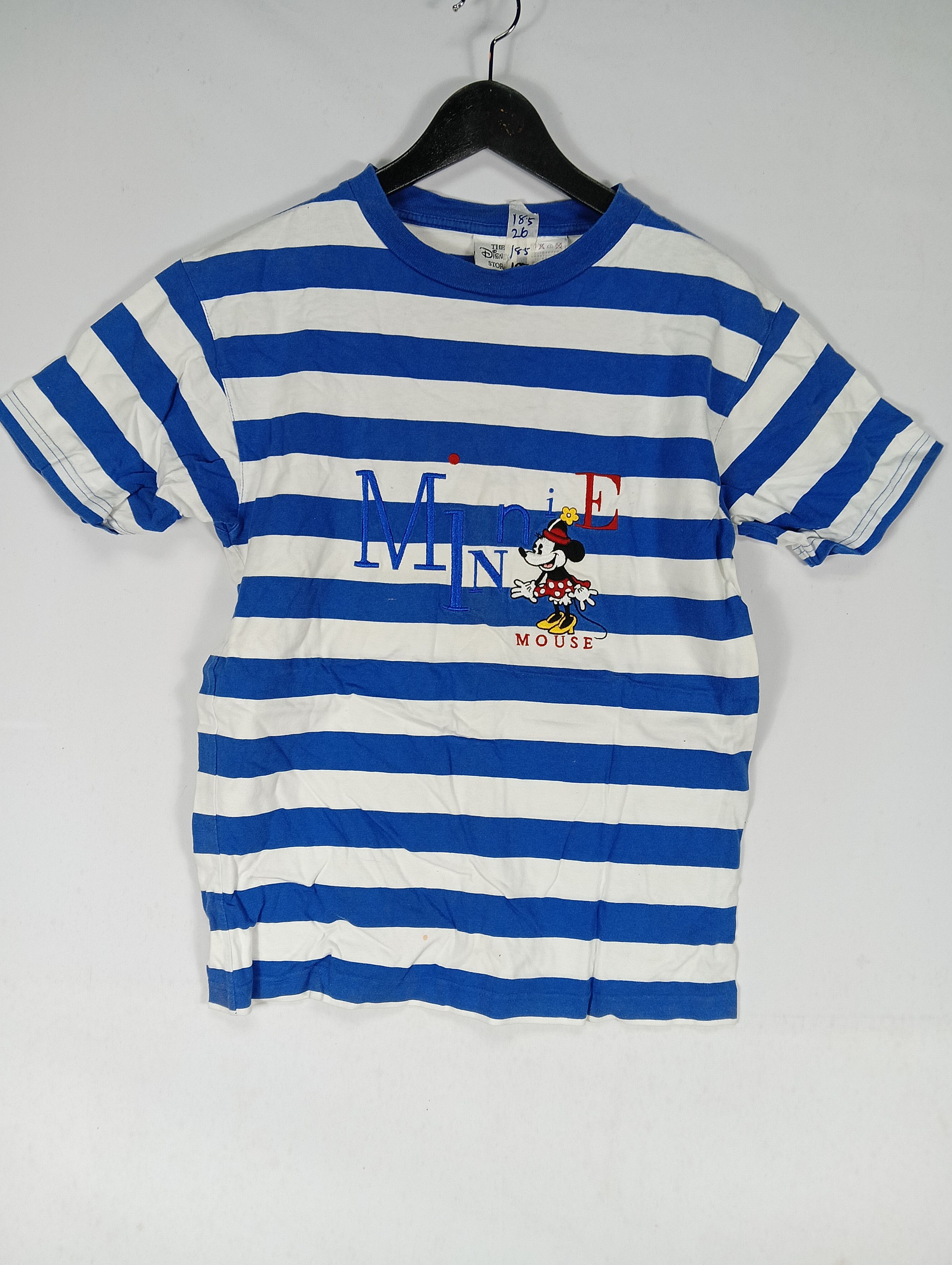 vintage walt disney miniie mouse stripe tee big logo