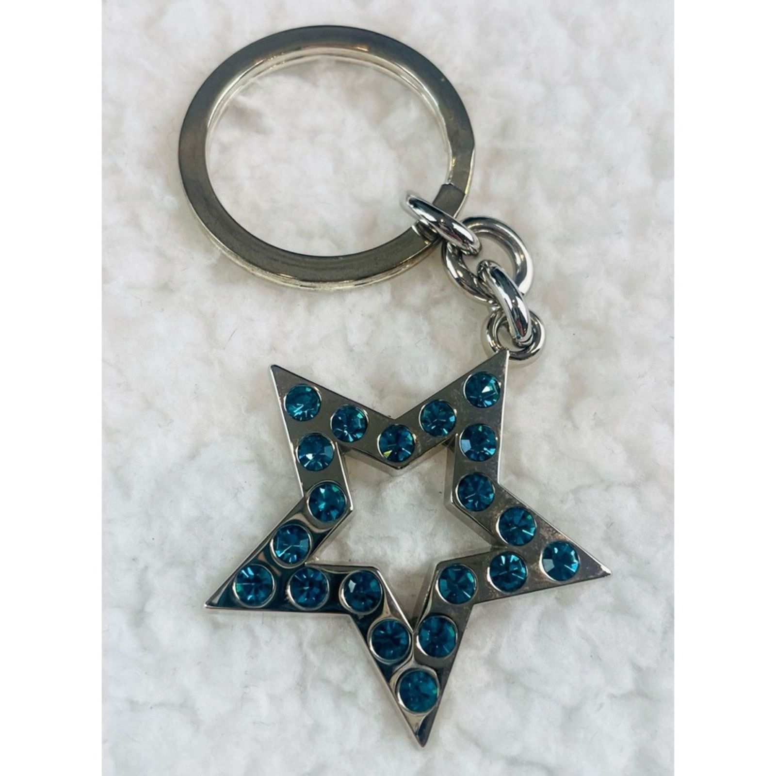 Coach (VTG) COACH • Silver/Blue Pave Crystal Star Keychain Size ONE SIZE - 10 Thumbnail