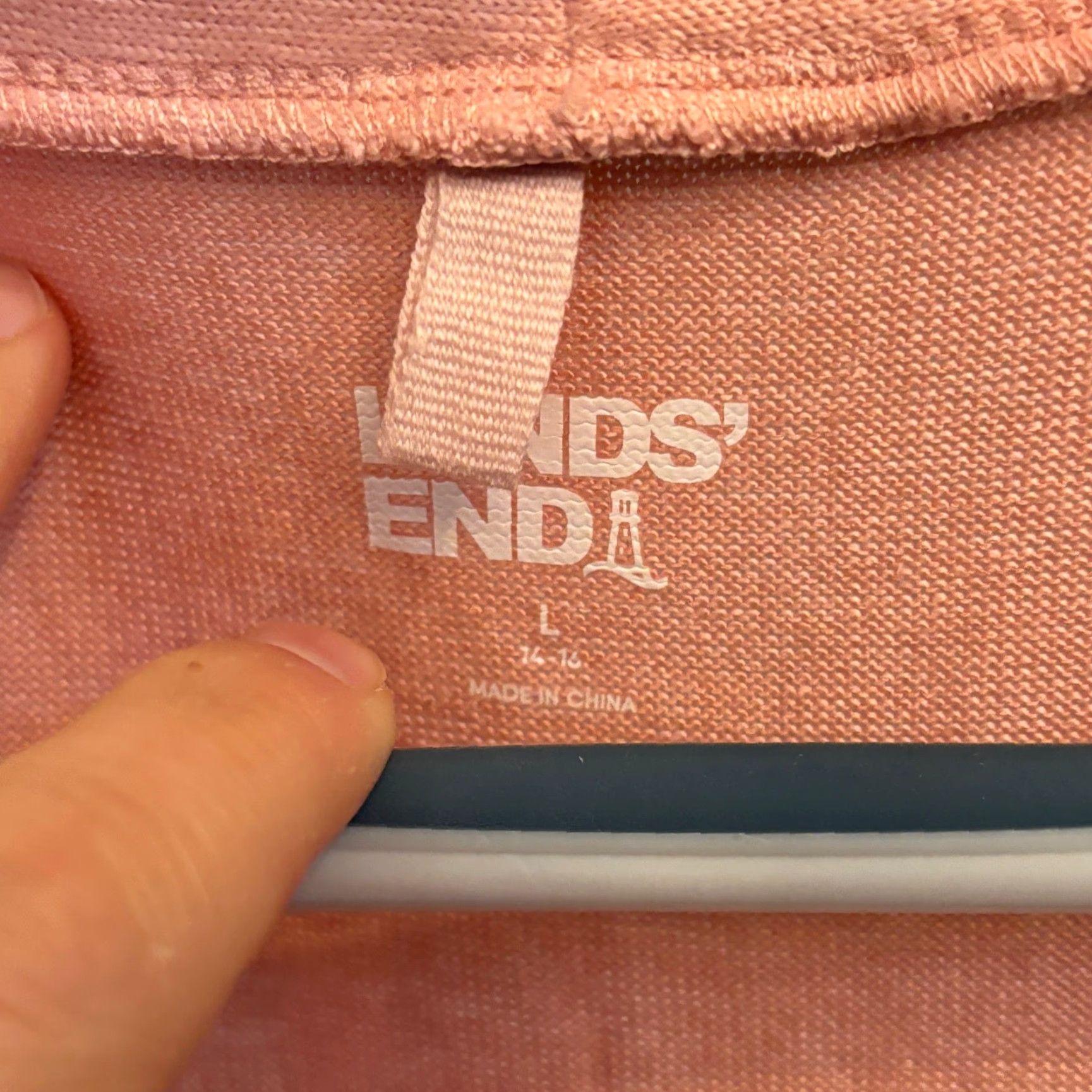 Lands' End Lands' End Cardigan Duster Knit Open Front Long Sleeve Pink Coral - Belted Pockets - Women - Large Size L / US 10 / IT 46 - 4 Thumbnail